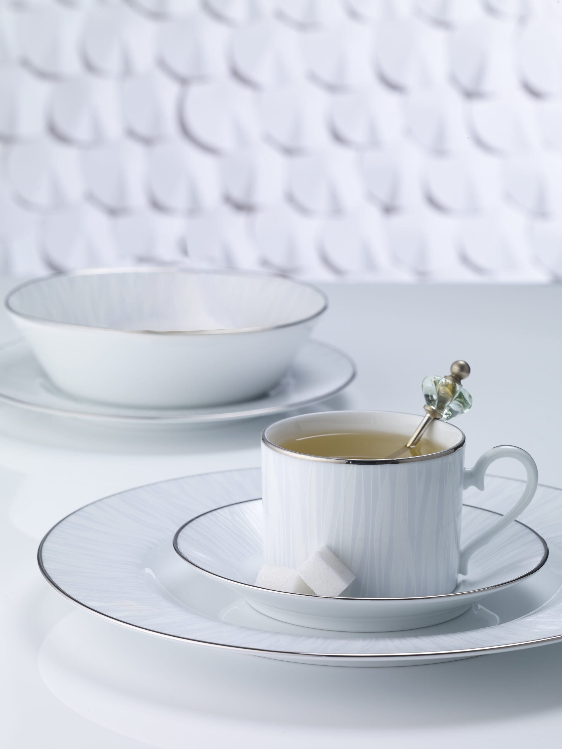 Noritake 47Pcs Dinner & Tea Set for 8 Person - Glacier Platinum