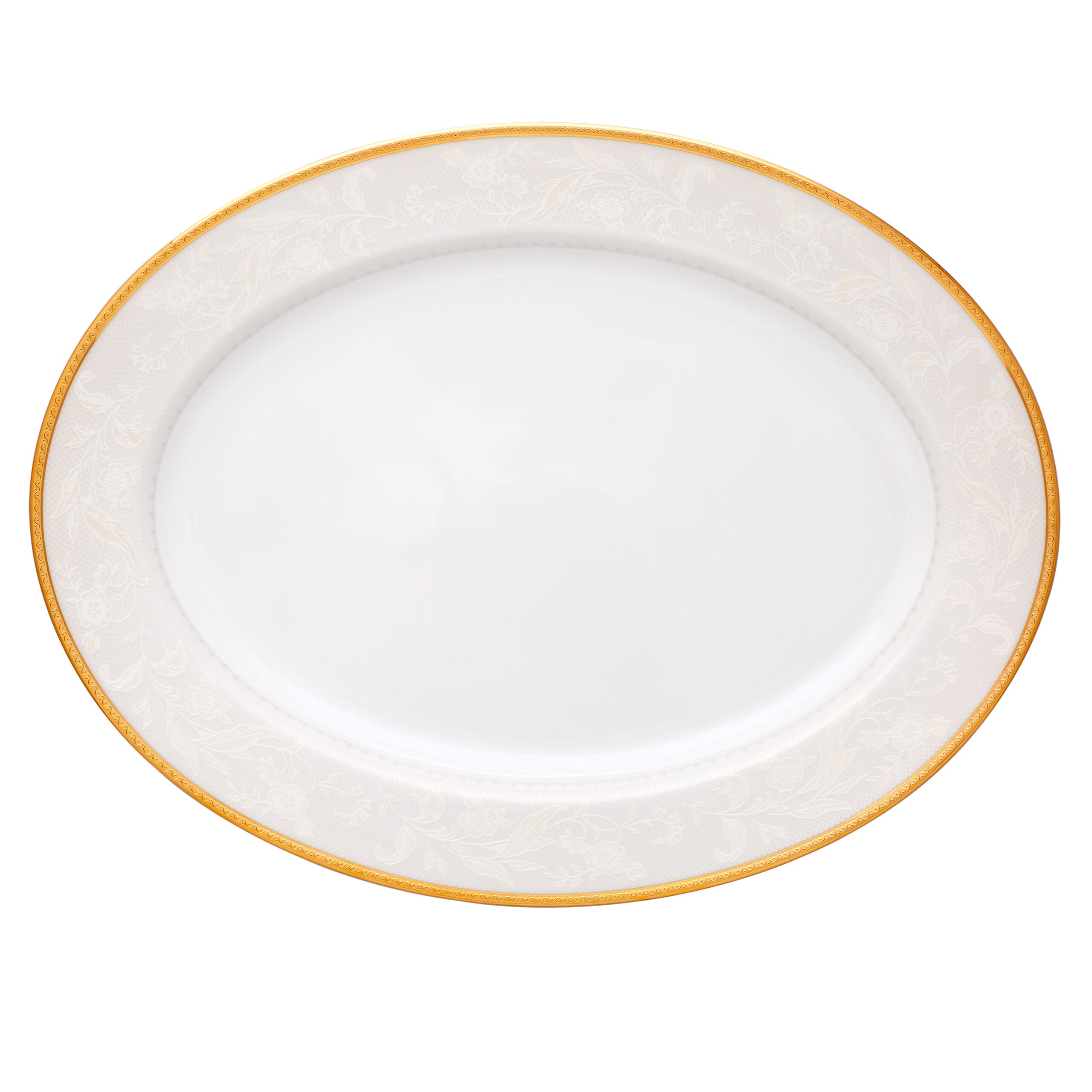 Noritake 33Pcs Dinner Set with Teapot for 6 Person - Flanders Gold