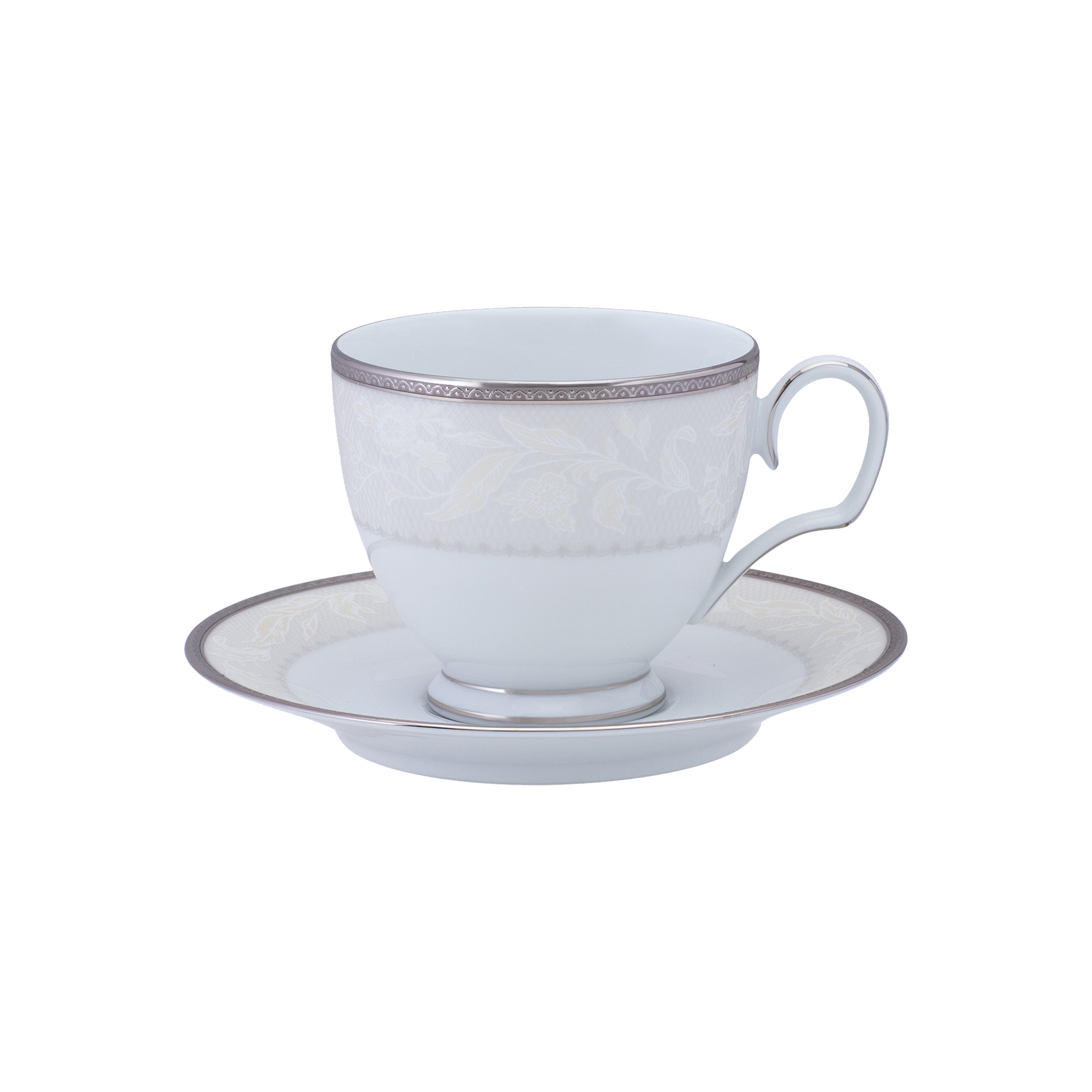 Noritake 33Pcs Dinner Set with Teapot for 6 Person - Flanders Platinum