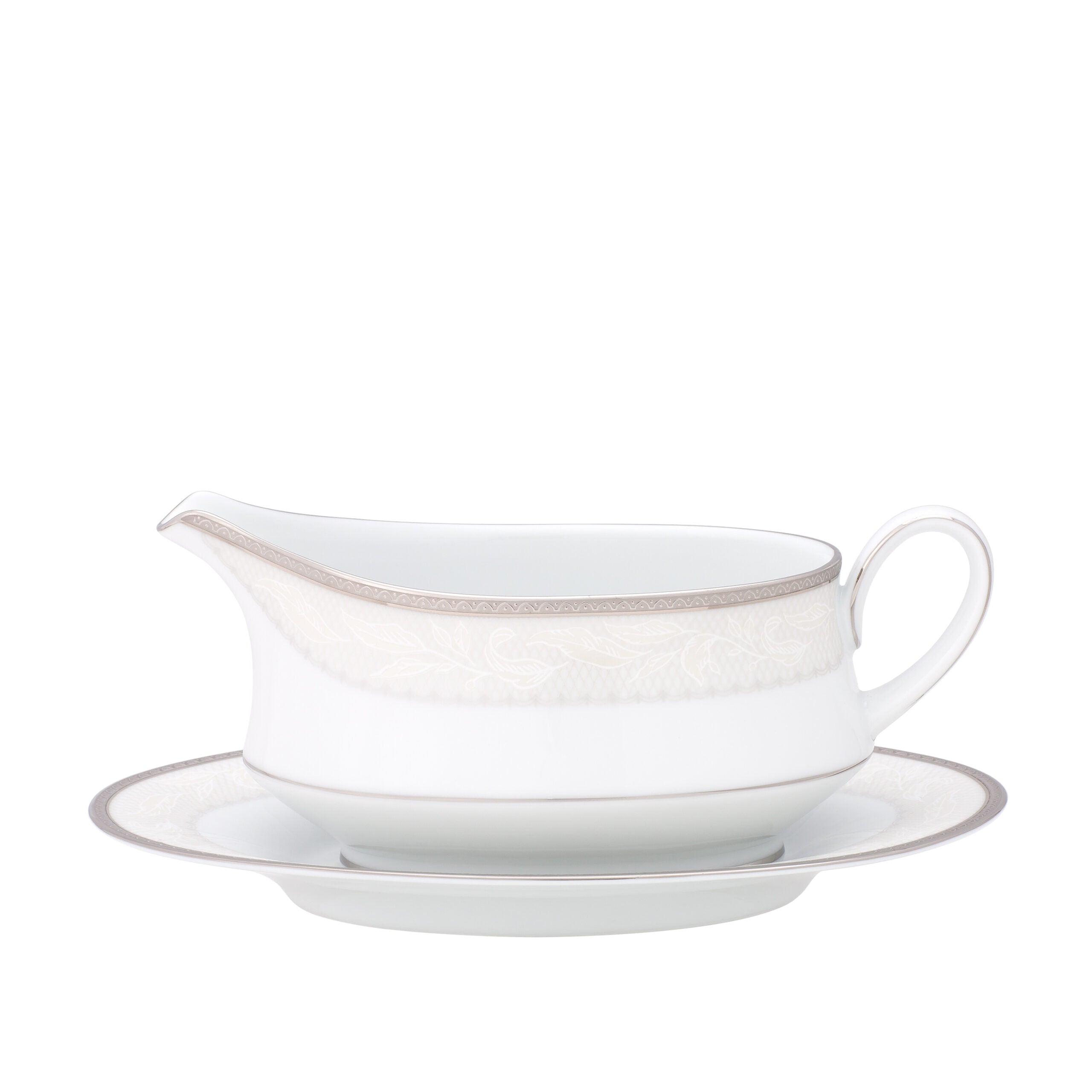 Noritake 96Pcs Dinner & Tea Set for 12 Person - Flanders Platinum