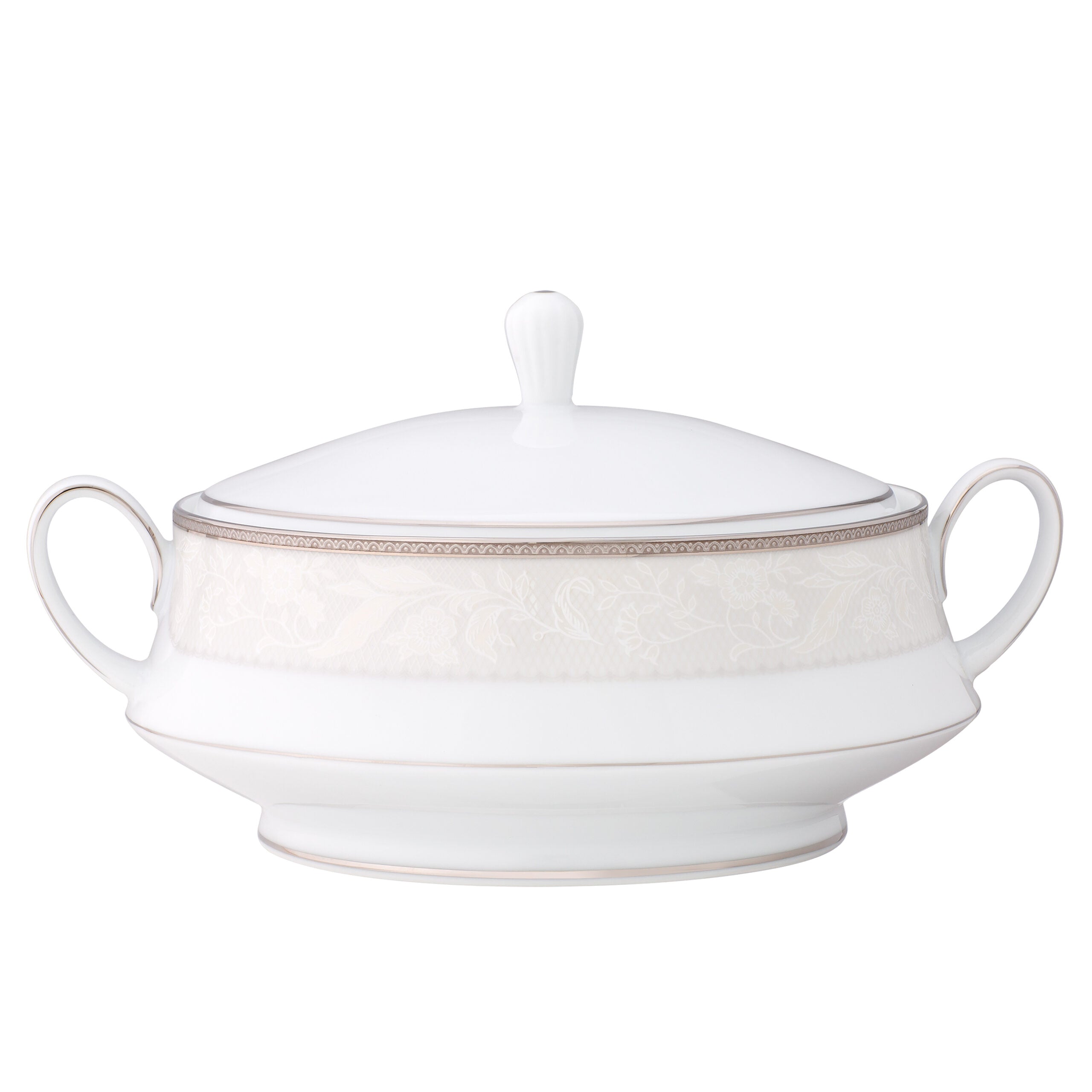 Noritake 96Pcs Dinner & Tea Set for 12 Person - Flanders Platinum