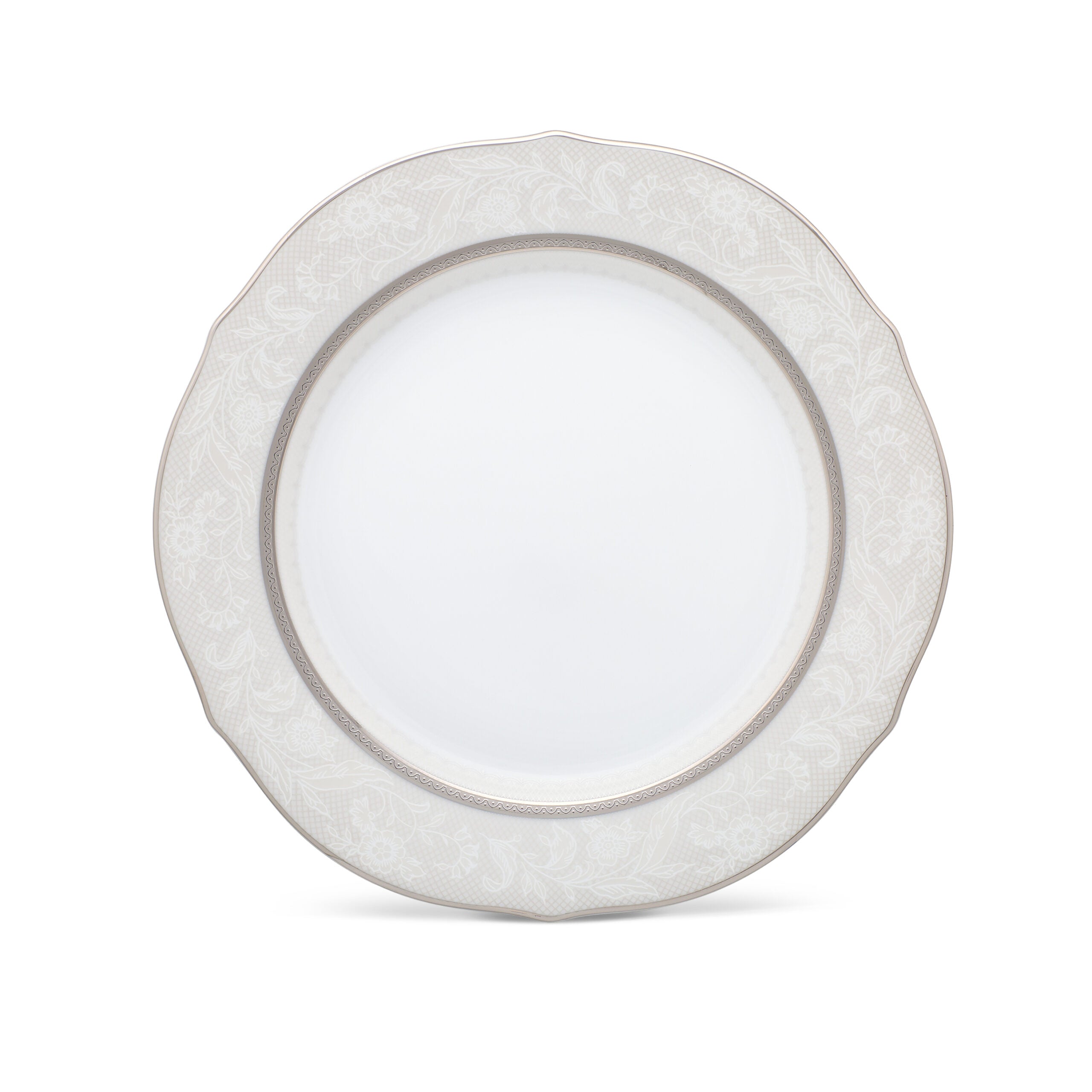 Noritake 33Pcs Dinner Set with Teapot for 6 Person - Flanders Platinum