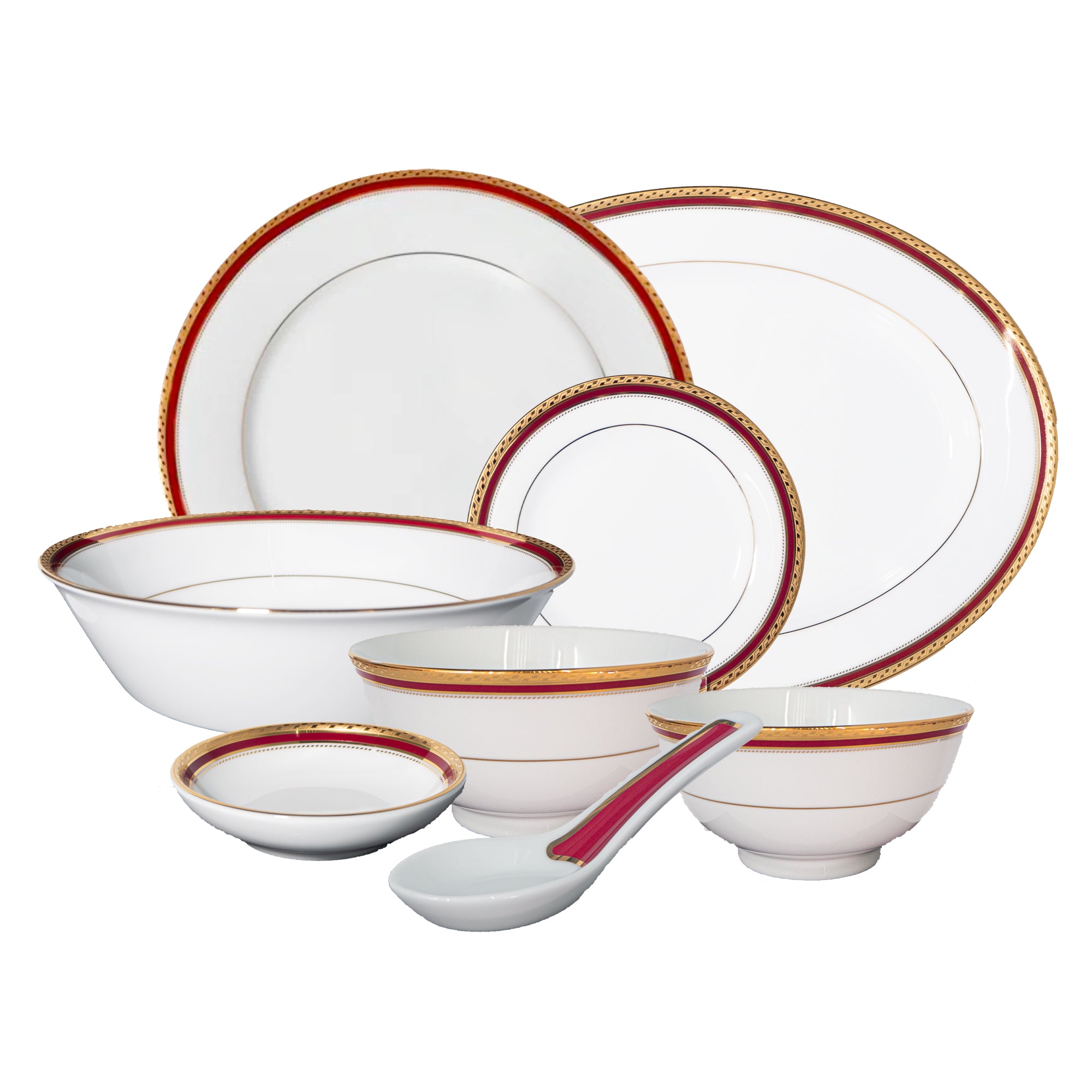 Noritake 34Pcs Asian Dinner Set - Cecile Gold