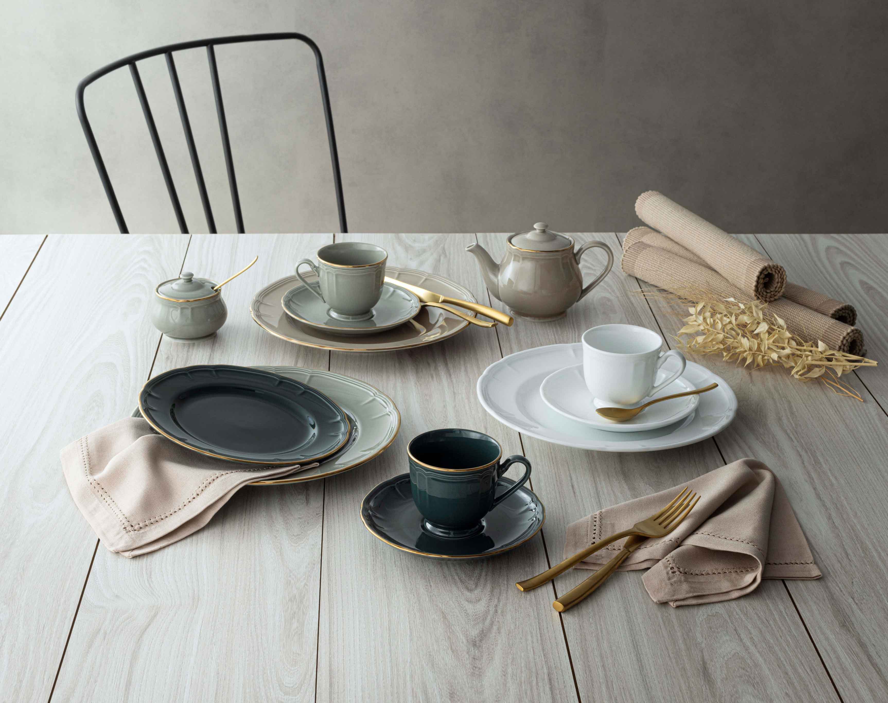 Noritake 16Pcs Dinner Set – Provence Taupe Gold