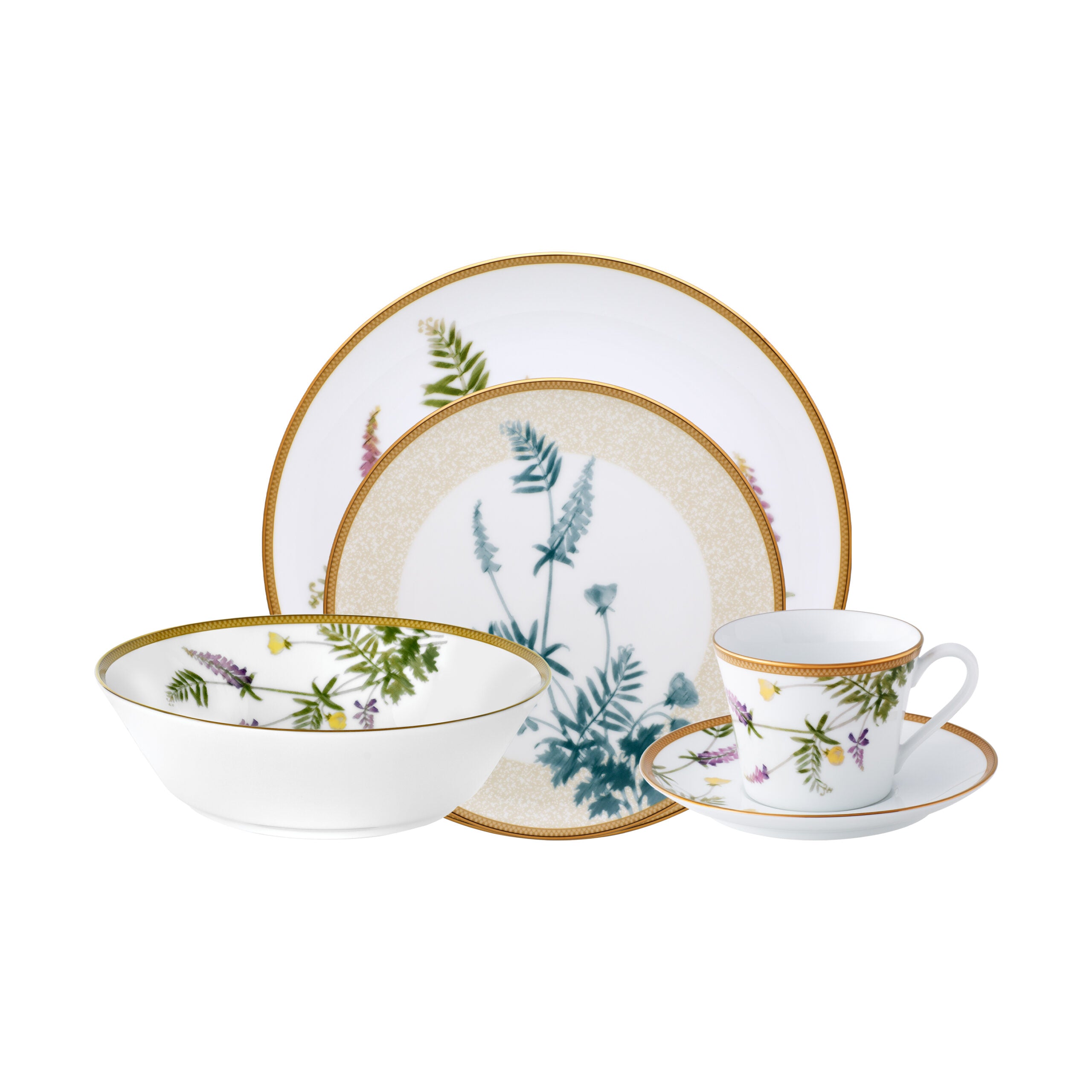 Noritake 47Pcs Dinner and Tea Set for 8 Person - New Morning