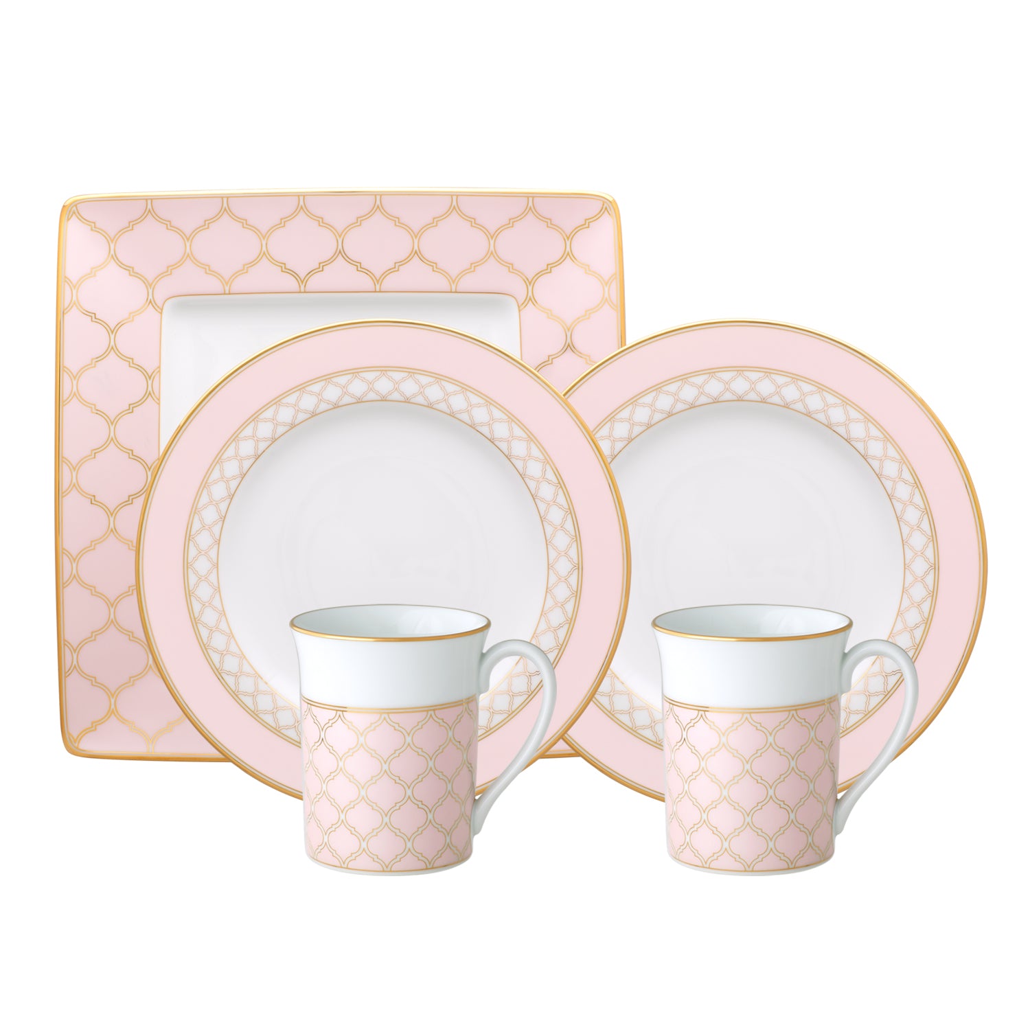 Noritake 5Pcs Couple Breakfast Set - Eternal Palace Coral