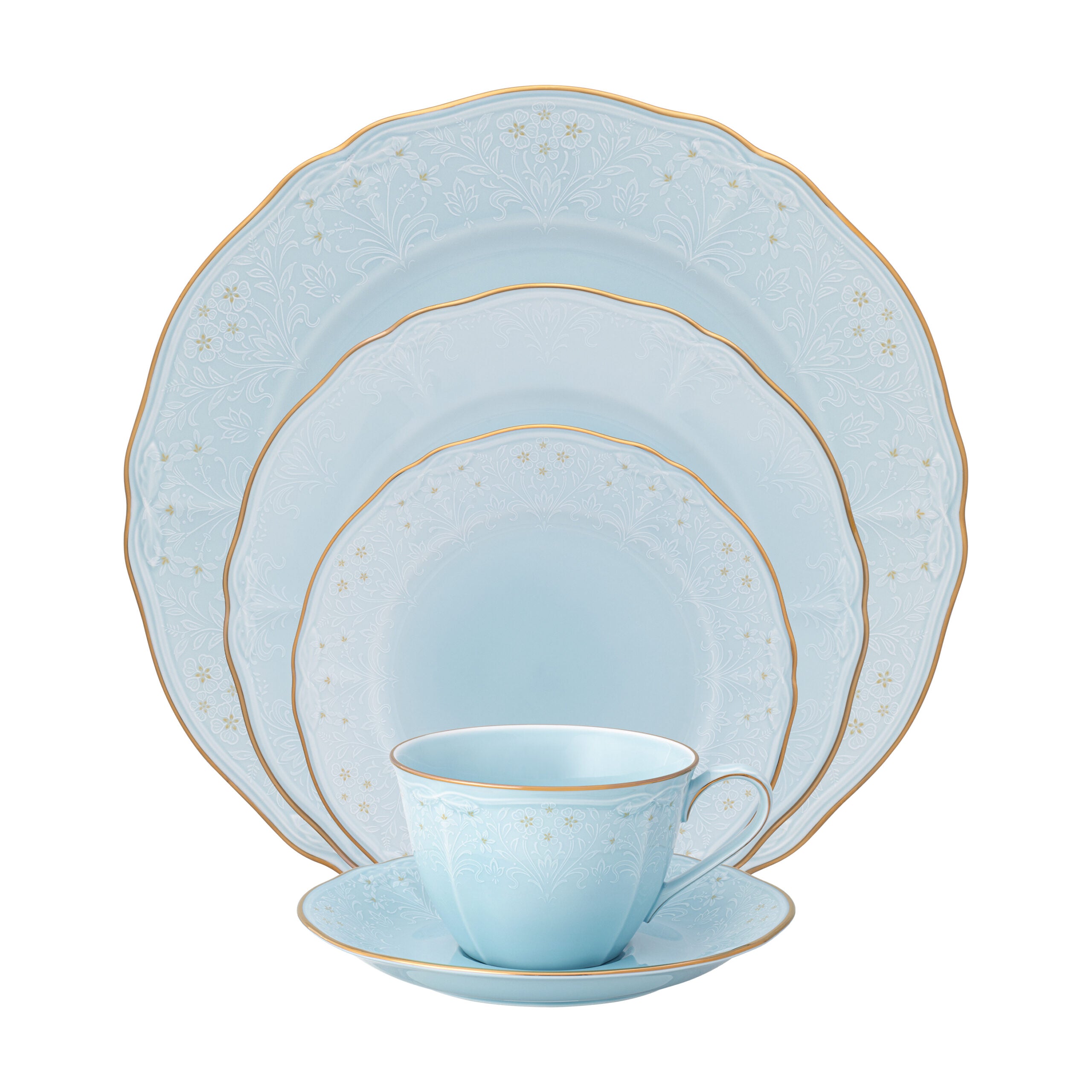 Noritake 96Pcs Dinner & Tea Set for 12 Person - Morning Bouquet