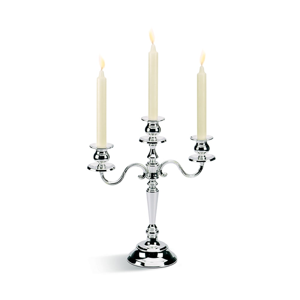 Chinelli Classic Silver 3 Flame Candelabra