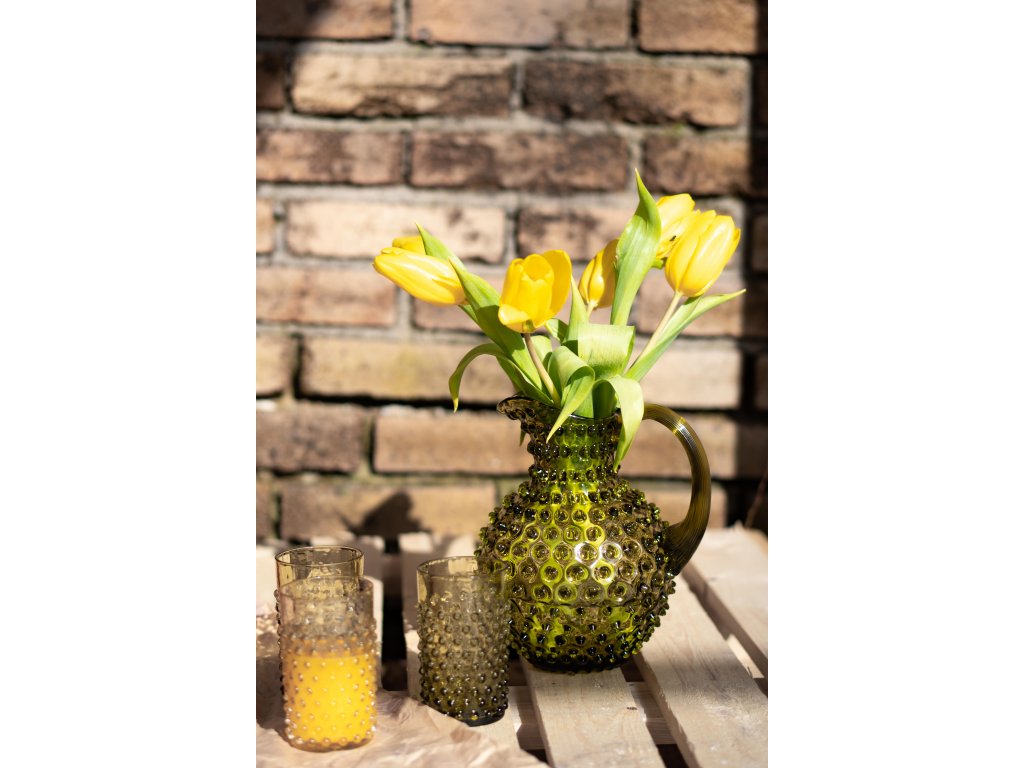 Klimchi Hobnail 6Pcs Tumbler Set 200Ml (Bonsai Green)