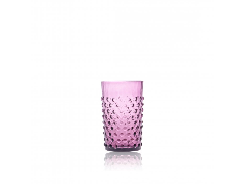 Klimchi Hobnail 6Pcs Tumbler Set 200Ml (Underlay Violet )
