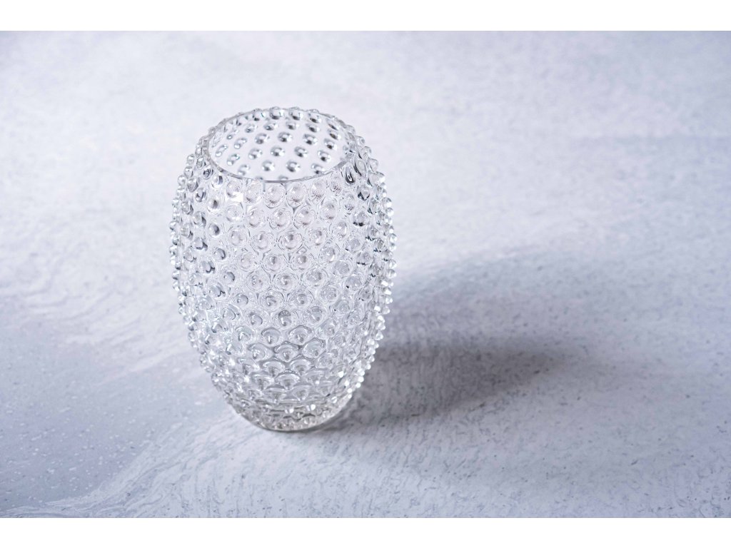 HOBNAIL EGG VASE 23CM (CRYSTSAL)