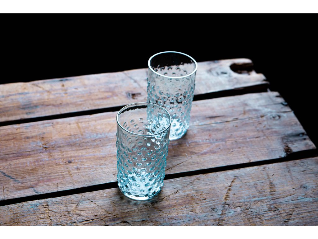 Klimchi Hobnail 6Pcs Tumbler Set 200Ml (Underlay Aquamarine )