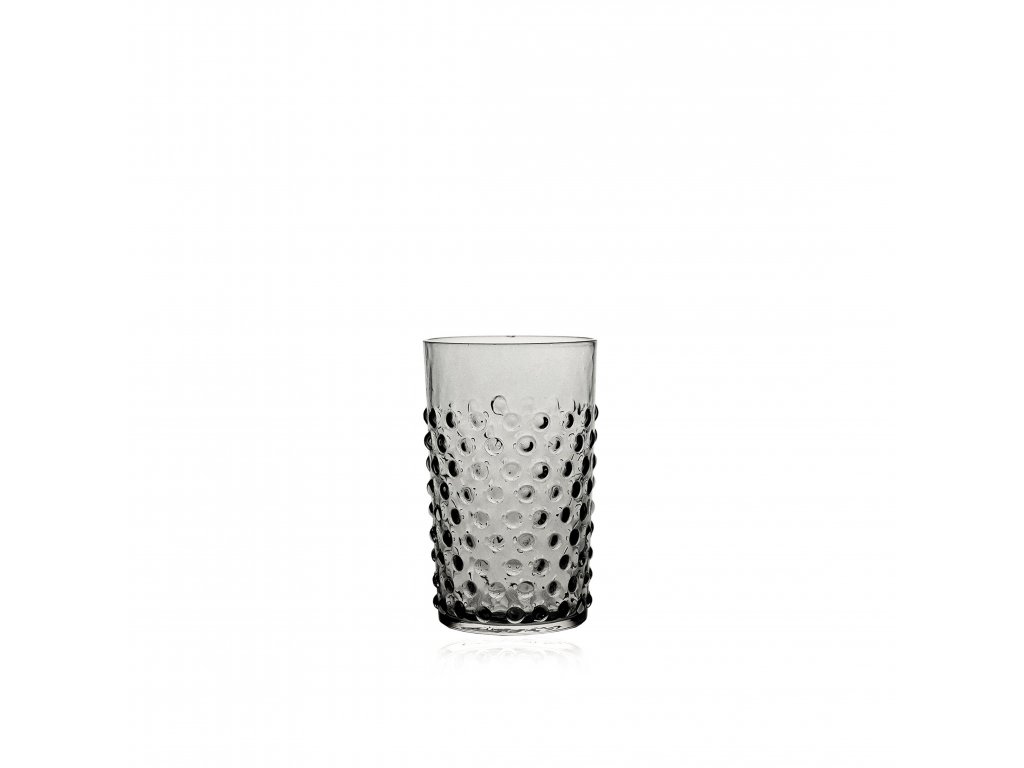 Klimchi Hobnail 6Pcs Tumbler Set 200Ml (Grey Smoke )