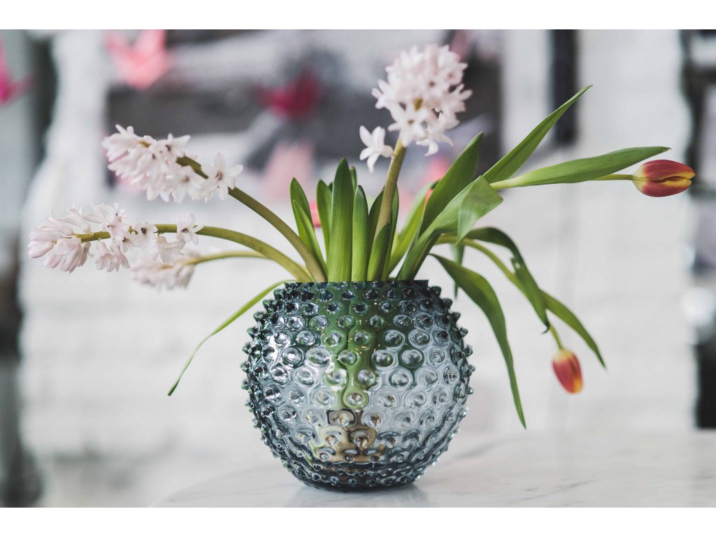 Klimchi Hobnail Vase 18Cm (Underlay Blue Smoke )