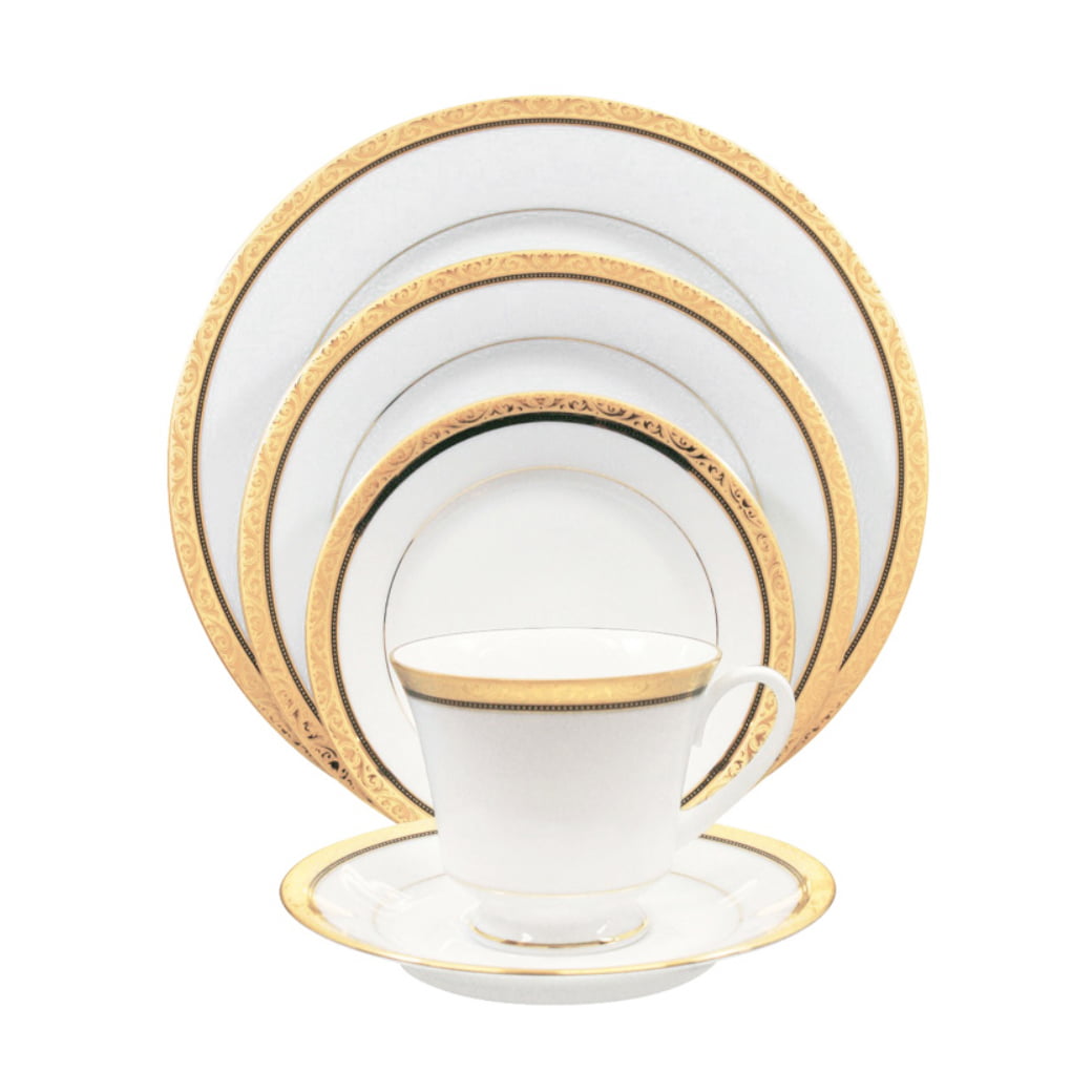 Noritake 96Pcs Dinner & Tea Set for 12 Person - Regent Gold