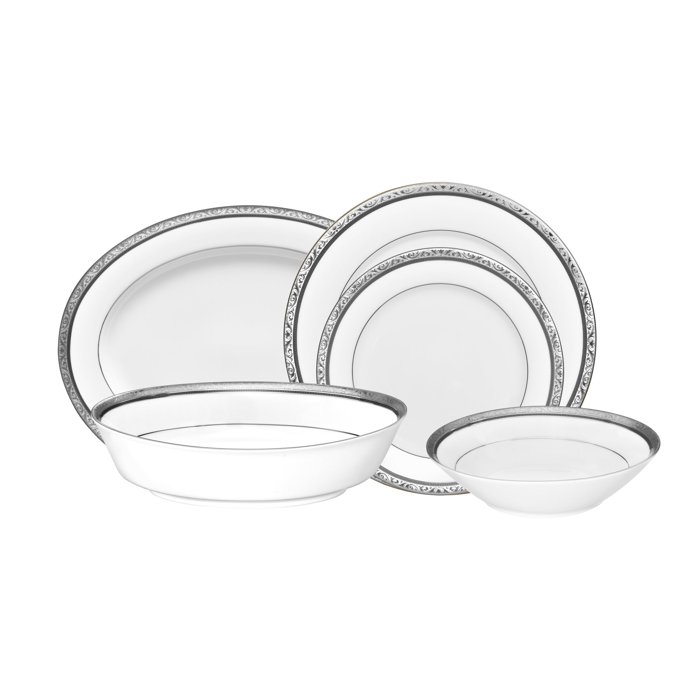 Noritake 20Pcs Dinner Set For 6 Persons - Regent Platinum