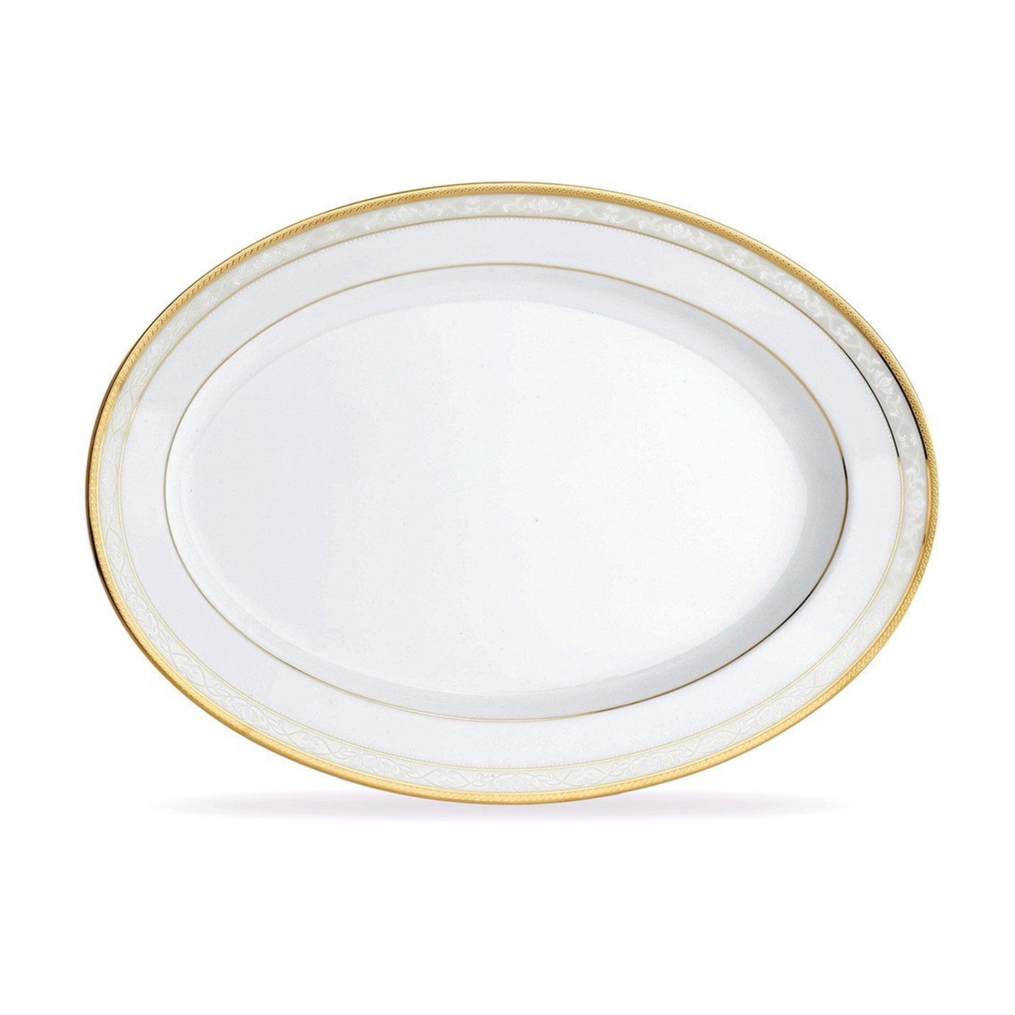 Noritake 96Pcs Dinner & Tea Set for 12Person - Hampshire Gold