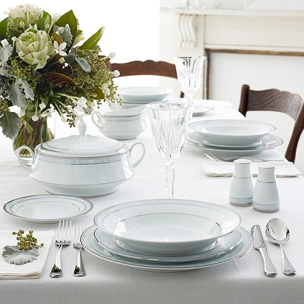 Noritake 20Pcs Dinner Set (Accent Plate) For 4 Person-Hampshire Platinum