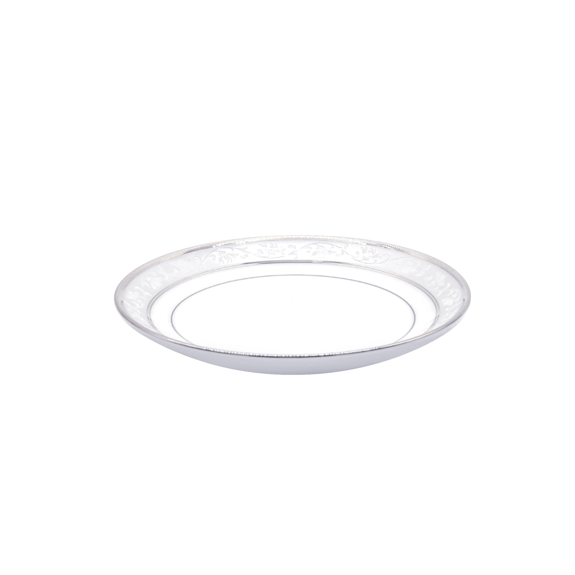 Noritake Plate Round Coupe 24.1cm - Brunswick Platinum