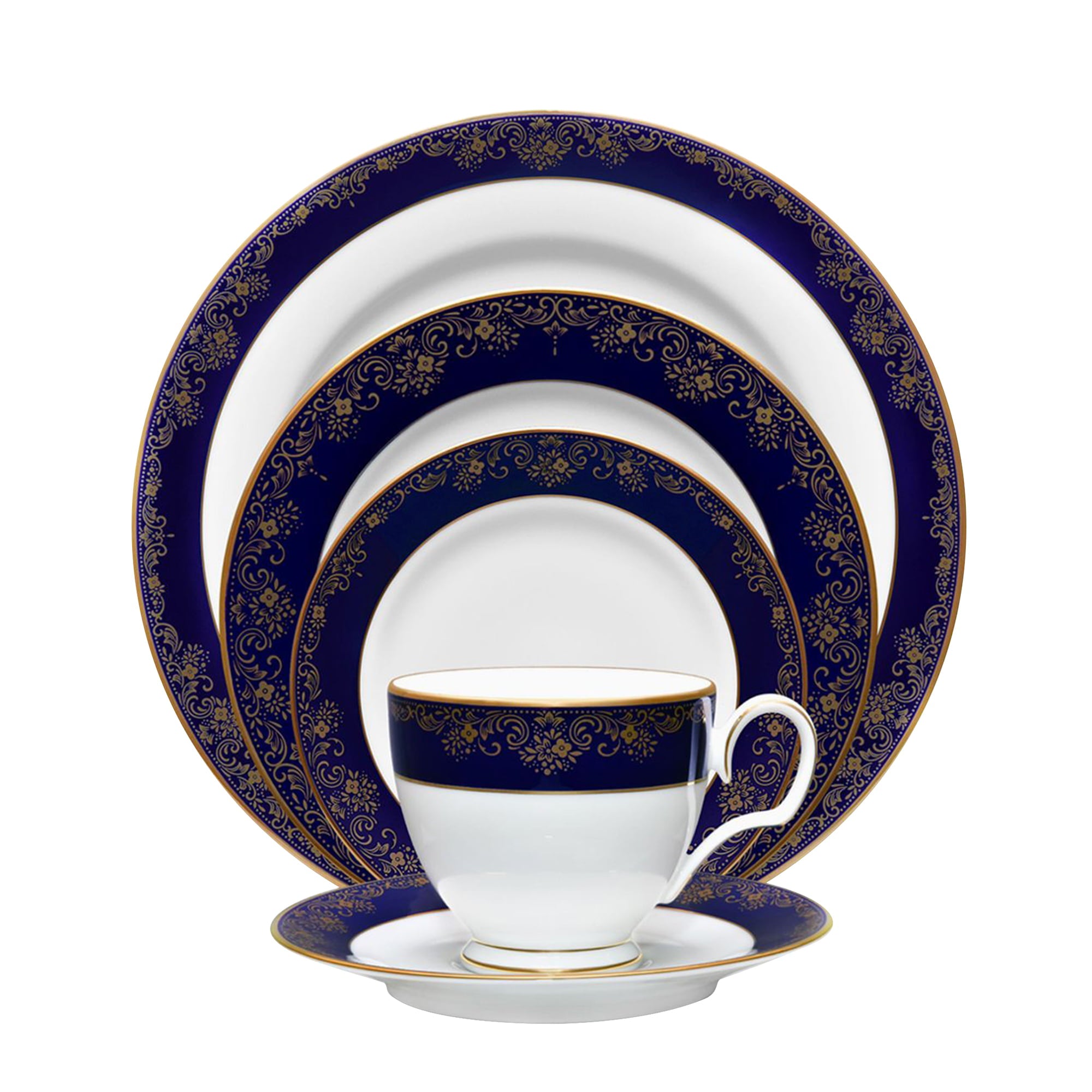 Noritake 96Pcs Dinner & Tea Set for 12 Person - Lazurite Gold