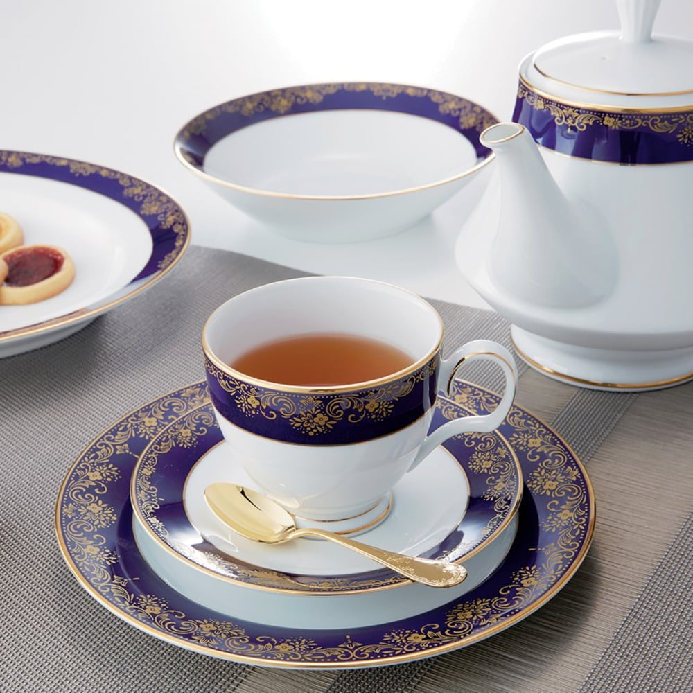 Noritake 96Pcs Dinner & Tea Set for 12 Person - Lazurite Gold