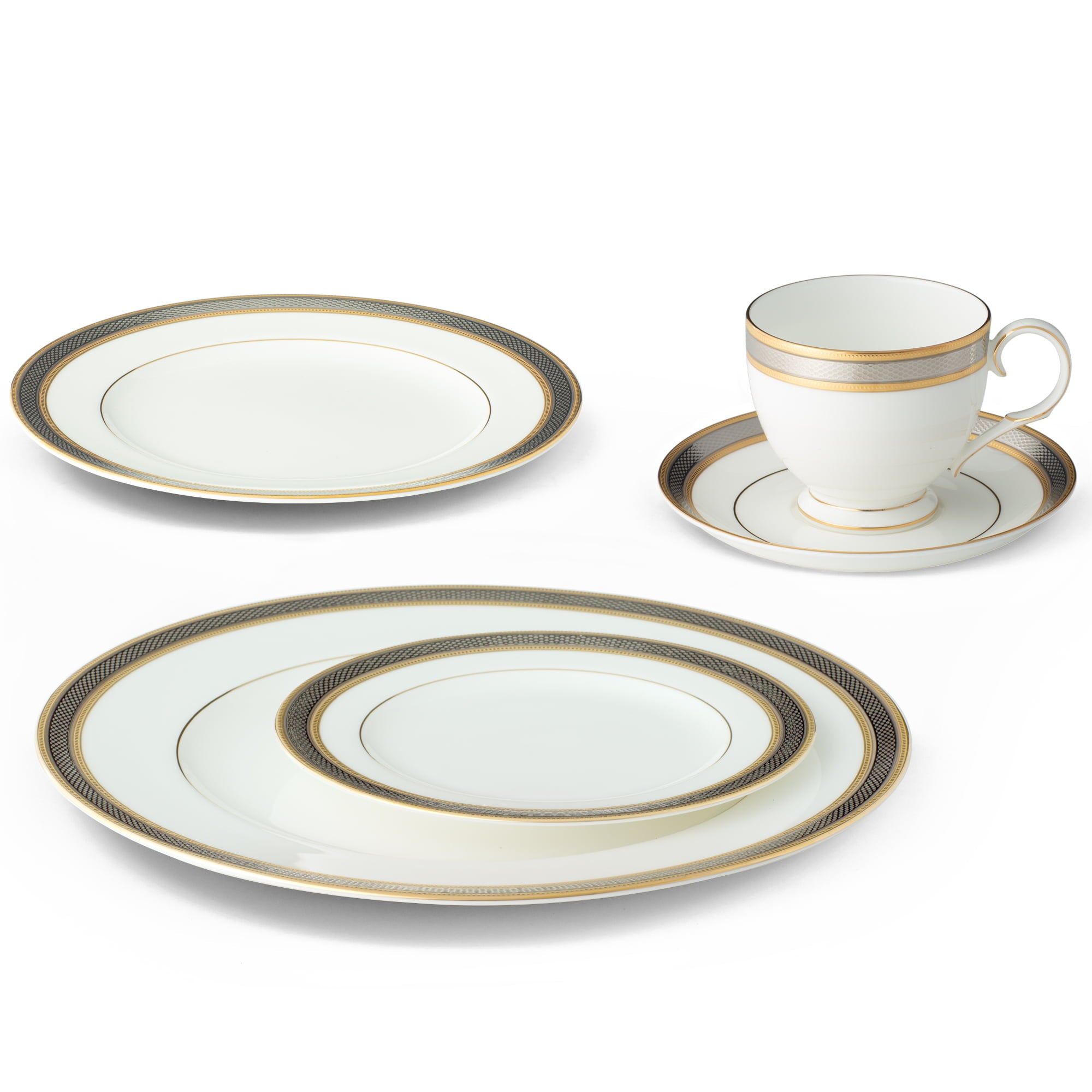 Noritake 96Pcs Dinner & Tea Set for 12 Person - Brilliance