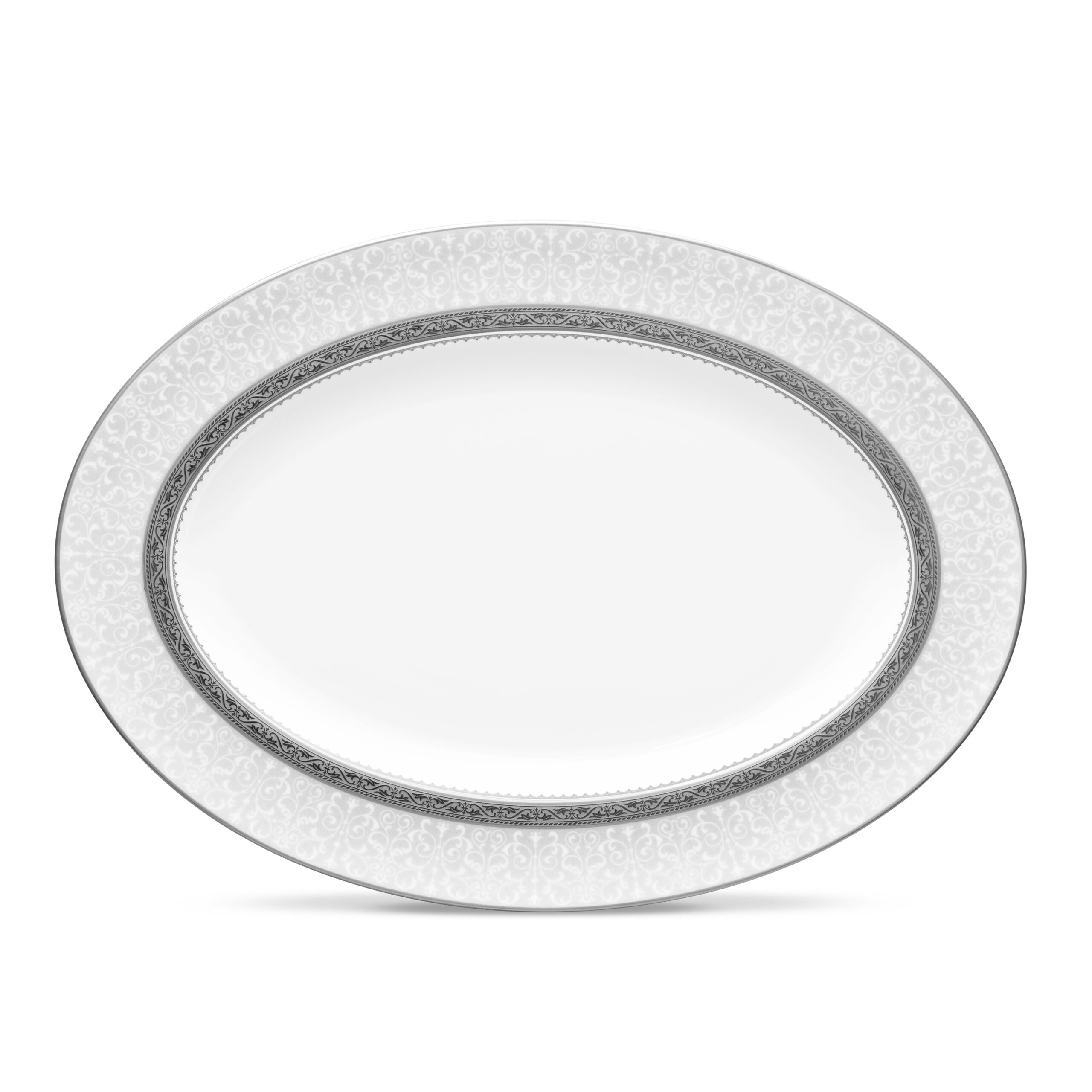 Noritake 47Pcs Dinner & Tea Set for 8 Person – Odessa Platinum