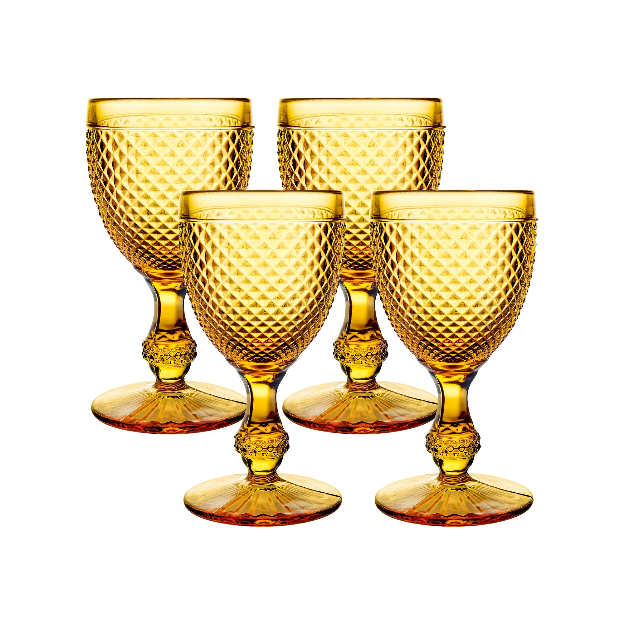 Vista Alegre 4Pcs Bicos Water Goblets – Ambar