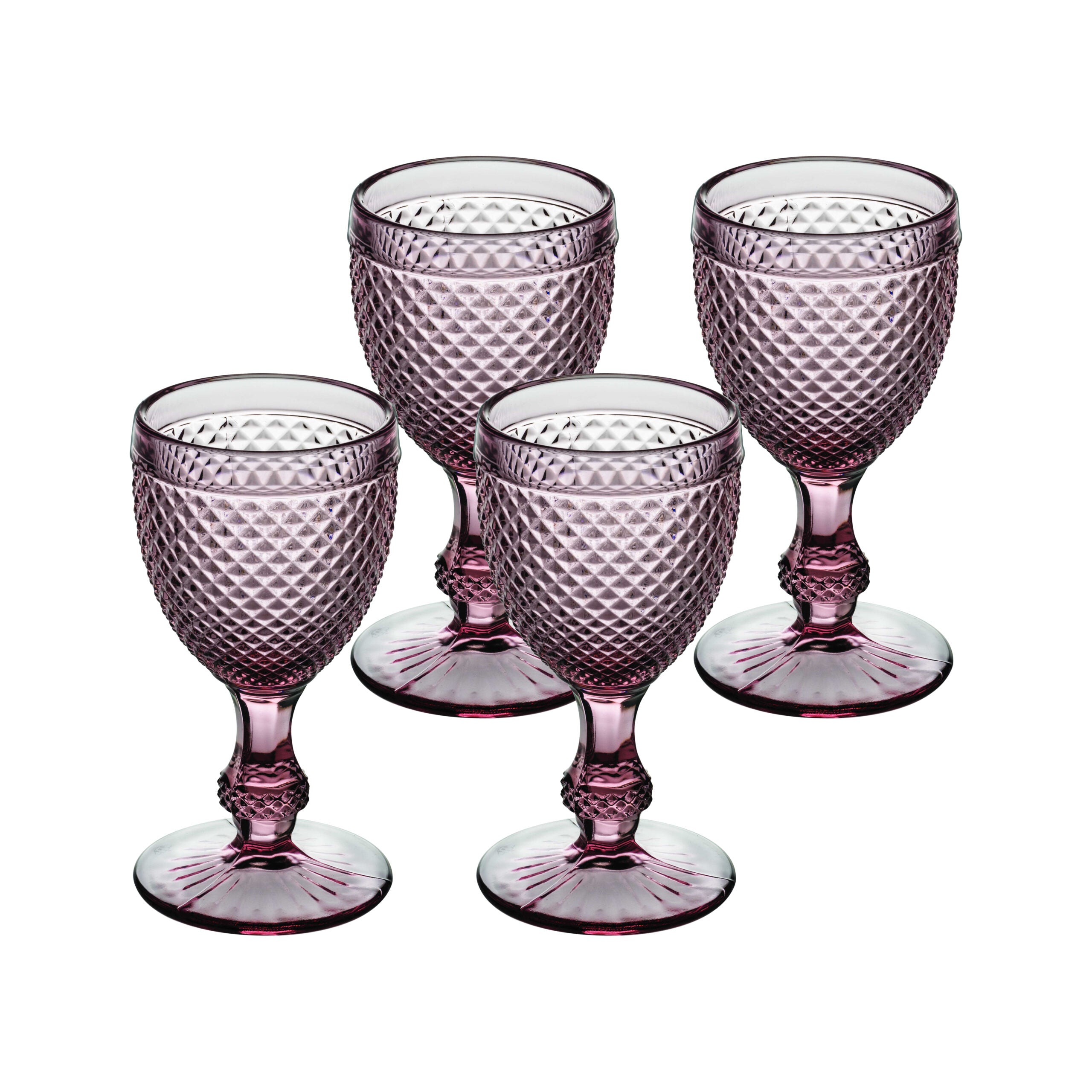 Vista Alegre Set with 4 Water Goblets - Bicos Rosa Pink
