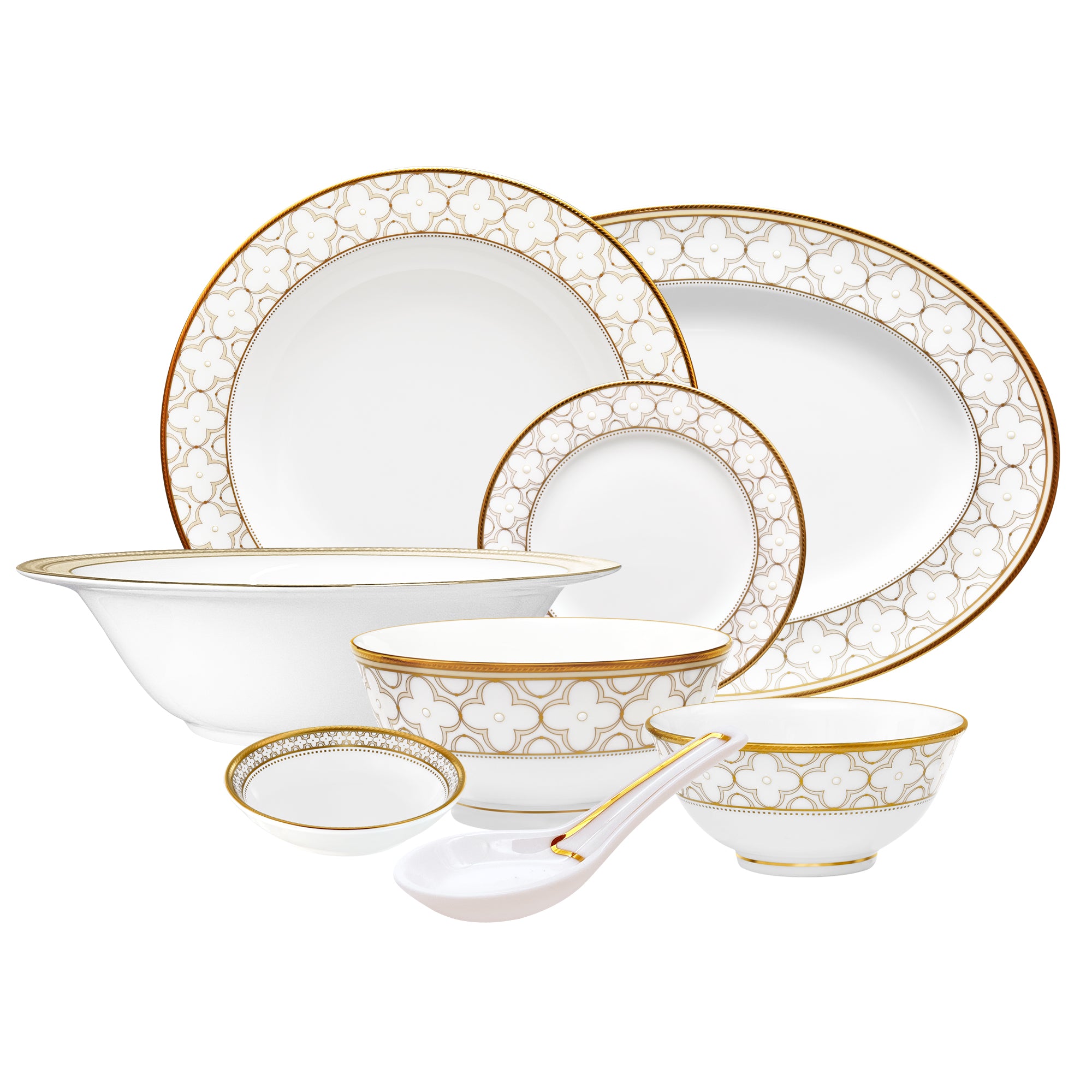 Noritake 34Pcs Asian Dinner Set - Trefolio Gold