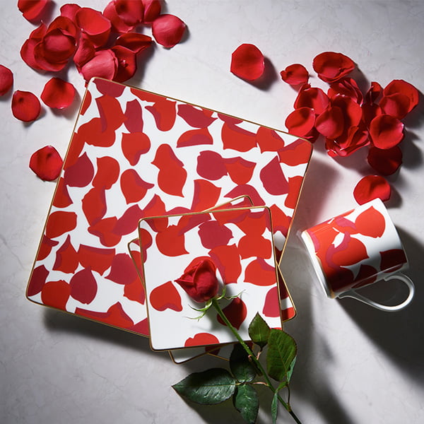 Noritake Square Plate 26.5Cm - Rosa Rossa