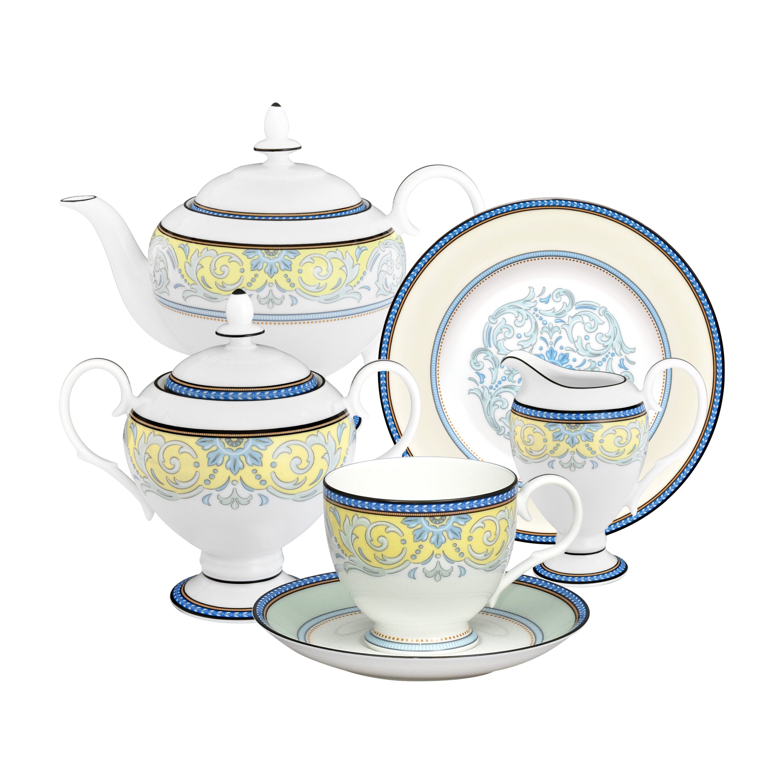 Noritake 23Pcs Tea Set For 6 Person - Menorca Palace
