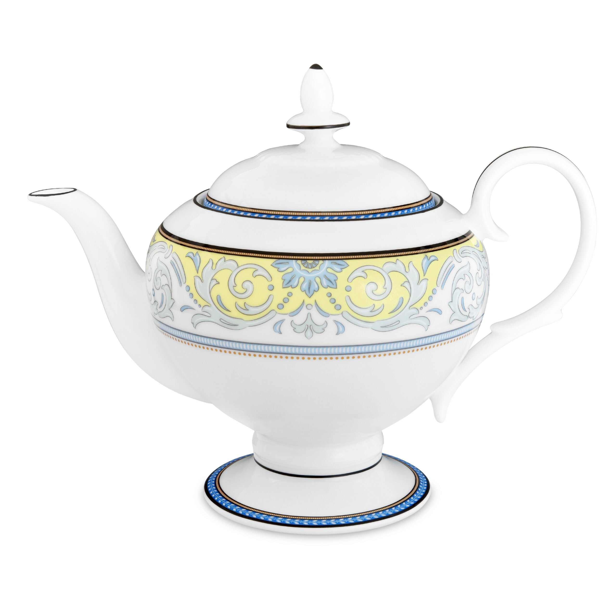 Noritake 47Pcs Dinner & Tea Set with Teapot for 8 Person - Menorca Palace