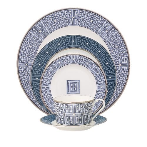 Noritake 96Pcs Dinner & Tea Set for 12 Person - Infinity Blue