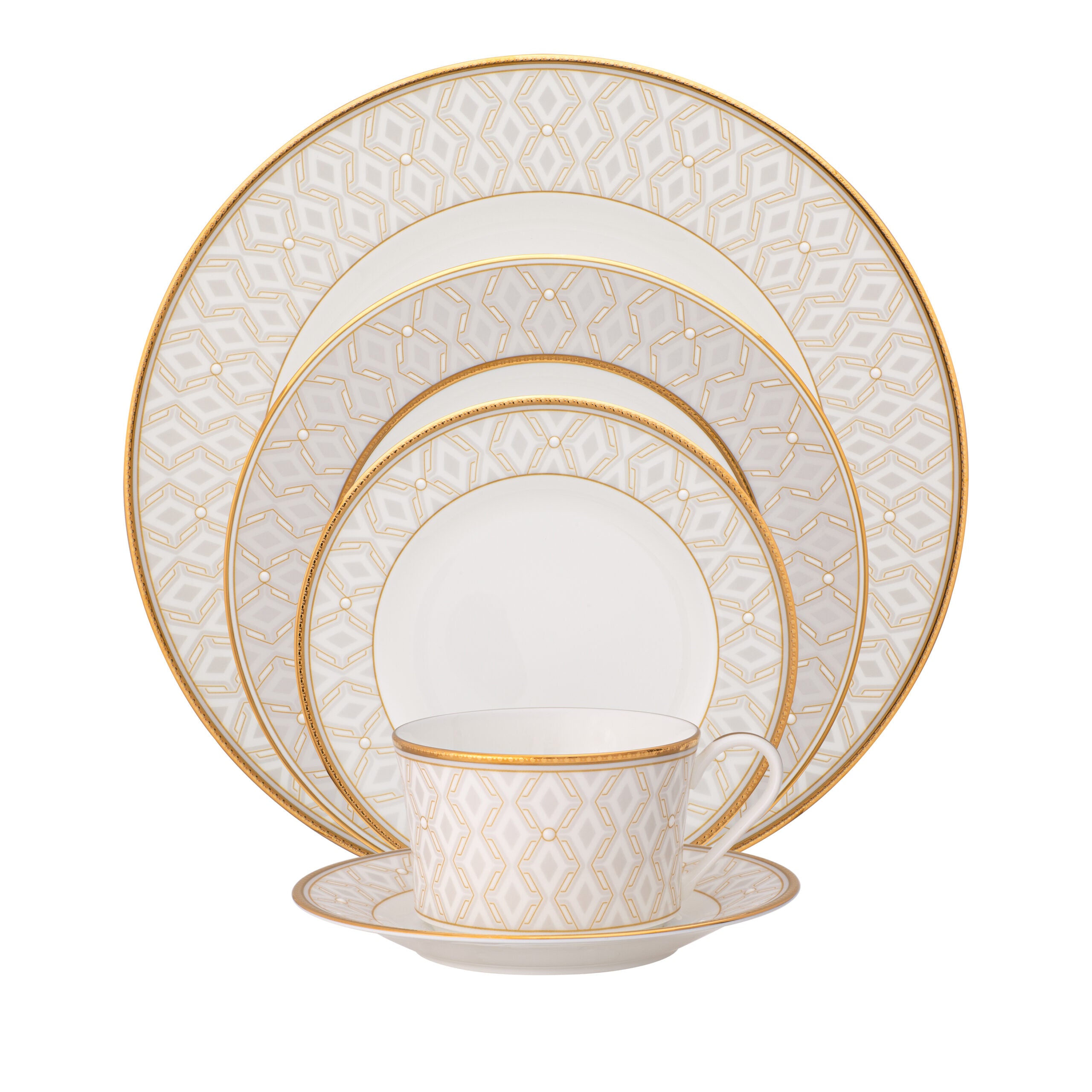 Noritake 96Pcs Dinner & Tea Set for 12 Person - Noble Pearl