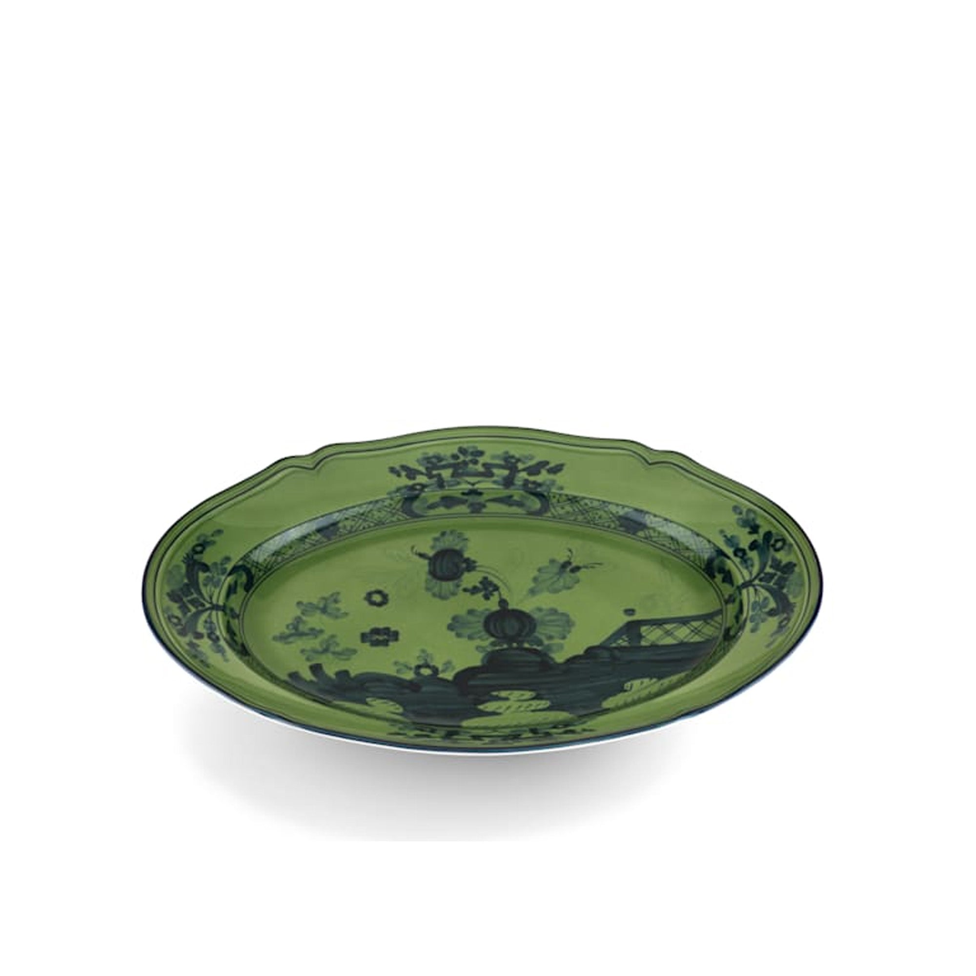 Ginori 1735 Oval Flat Platter 34CM - Oriente Italiano Malachite
