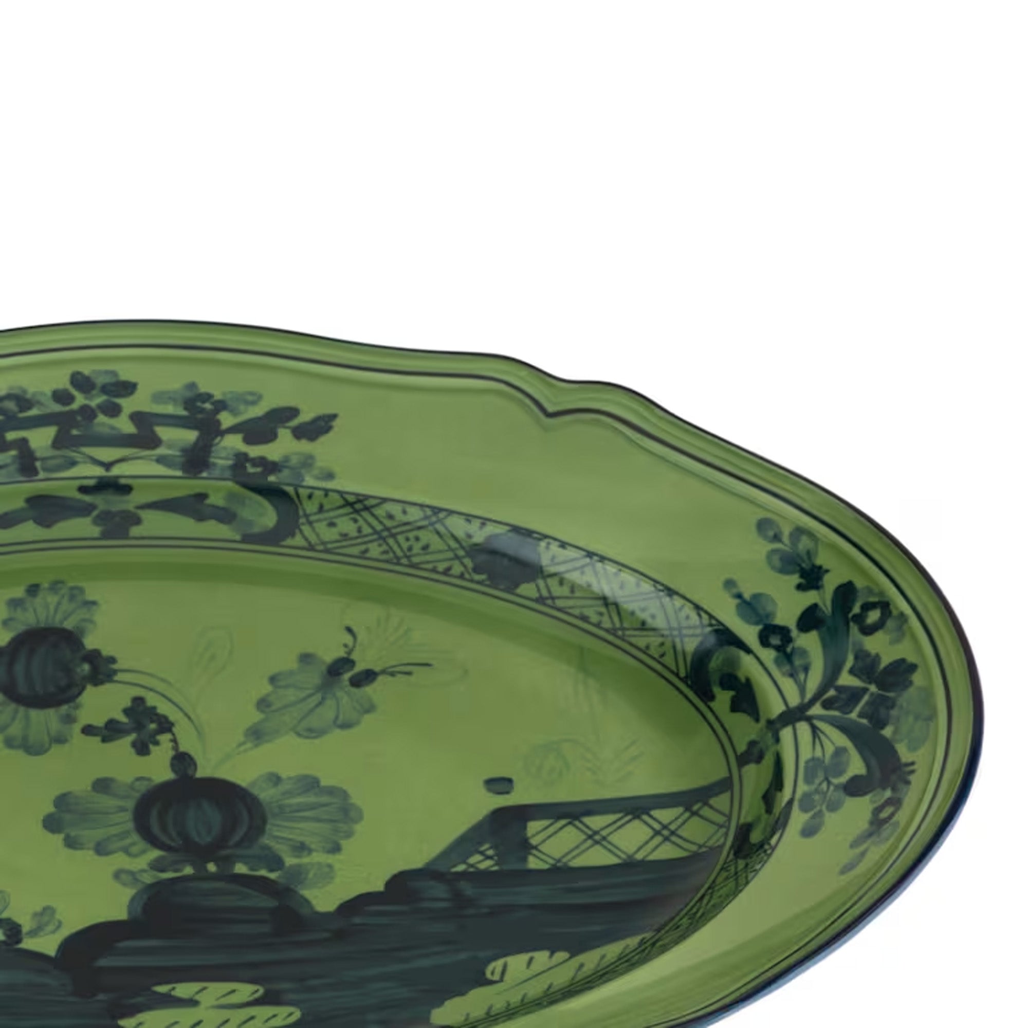 Ginori 1735 Oval Flat Platter 34CM - Oriente Italiano Malachite