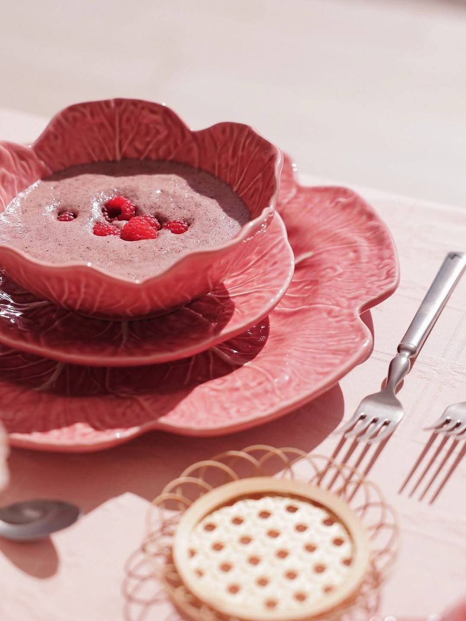 Bordallo Pinheiro 12Pcs Dinner Set - Cabbage Rose