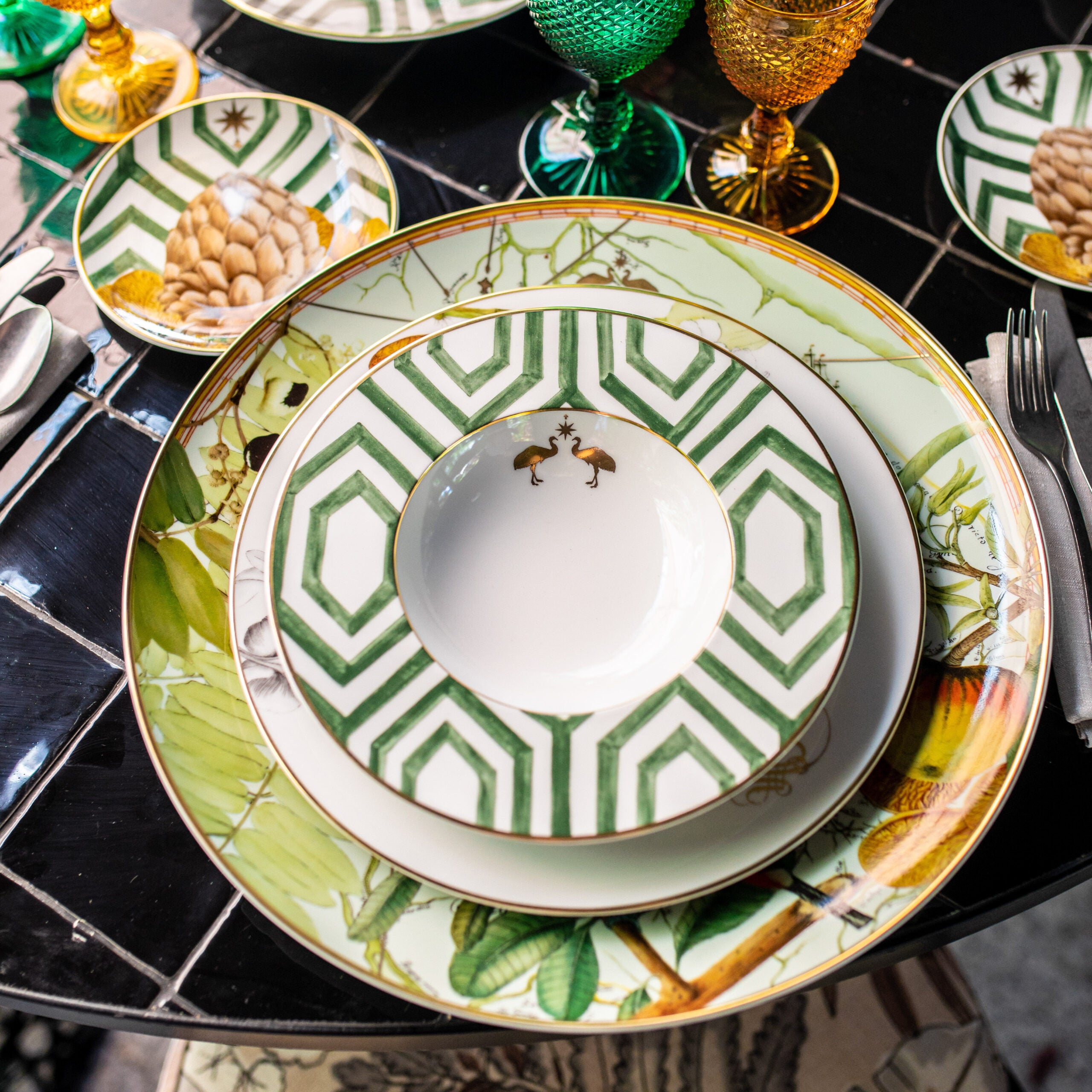 Vista Alegre Soup Plate - Amazonia