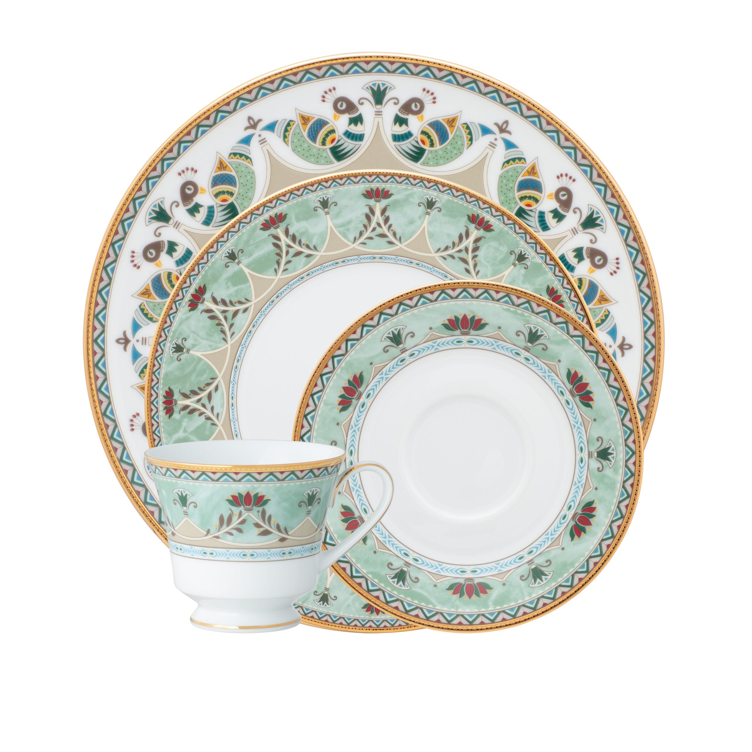 Noritake 47Pcs Dinner & Tea Set for 8 Person - Serene Garden