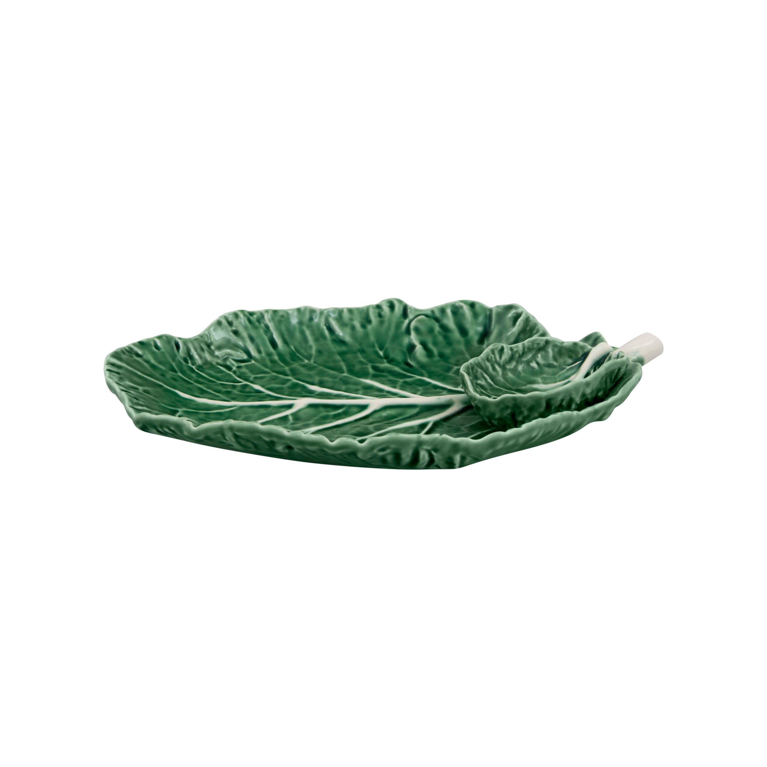 Bordallo Pinheiro Leaf with Bowl 28cm - Natural Cabbage