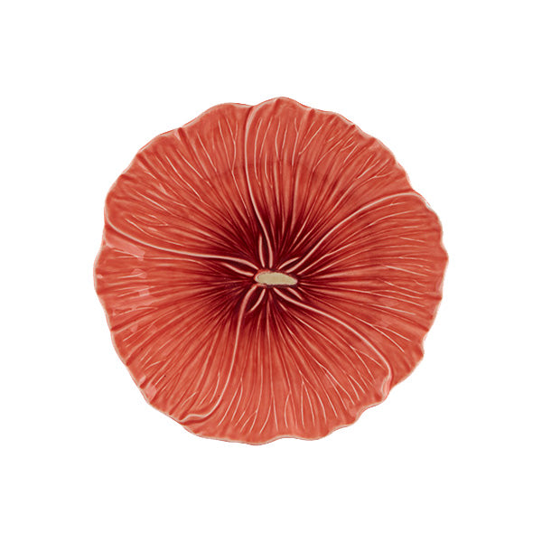 Bordallo Pinheiro Dessert Plate Hollyhock - Maria Flor