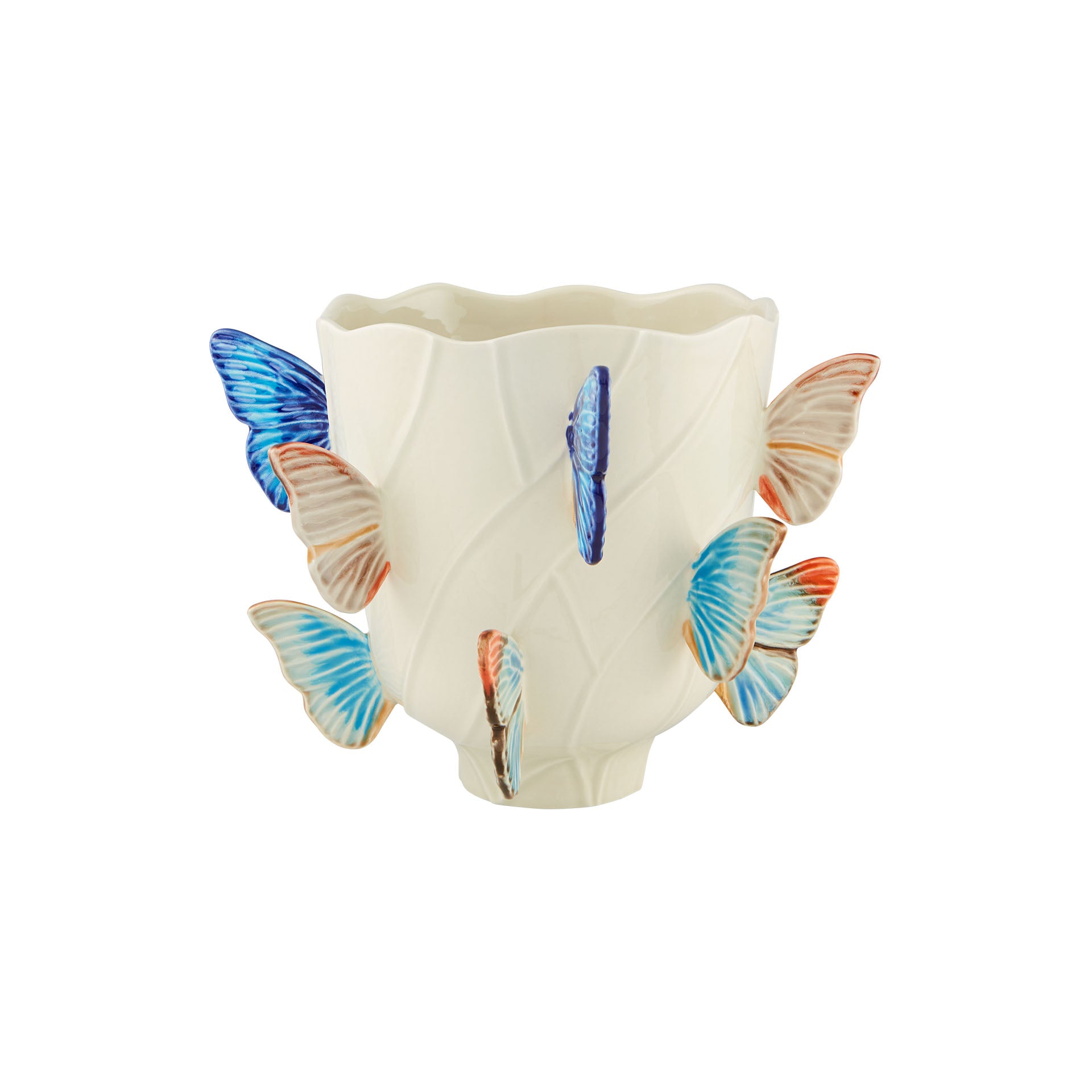 Bordallo Pinheiro Small Vase 24cm - Cloudy Butterflies