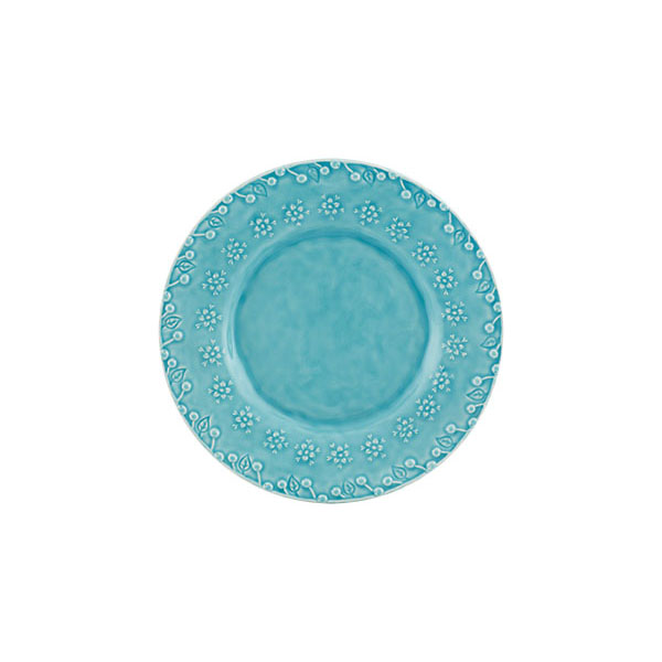 Bordallo Pinheiro Blue Dessert Plate 23cm - Flora