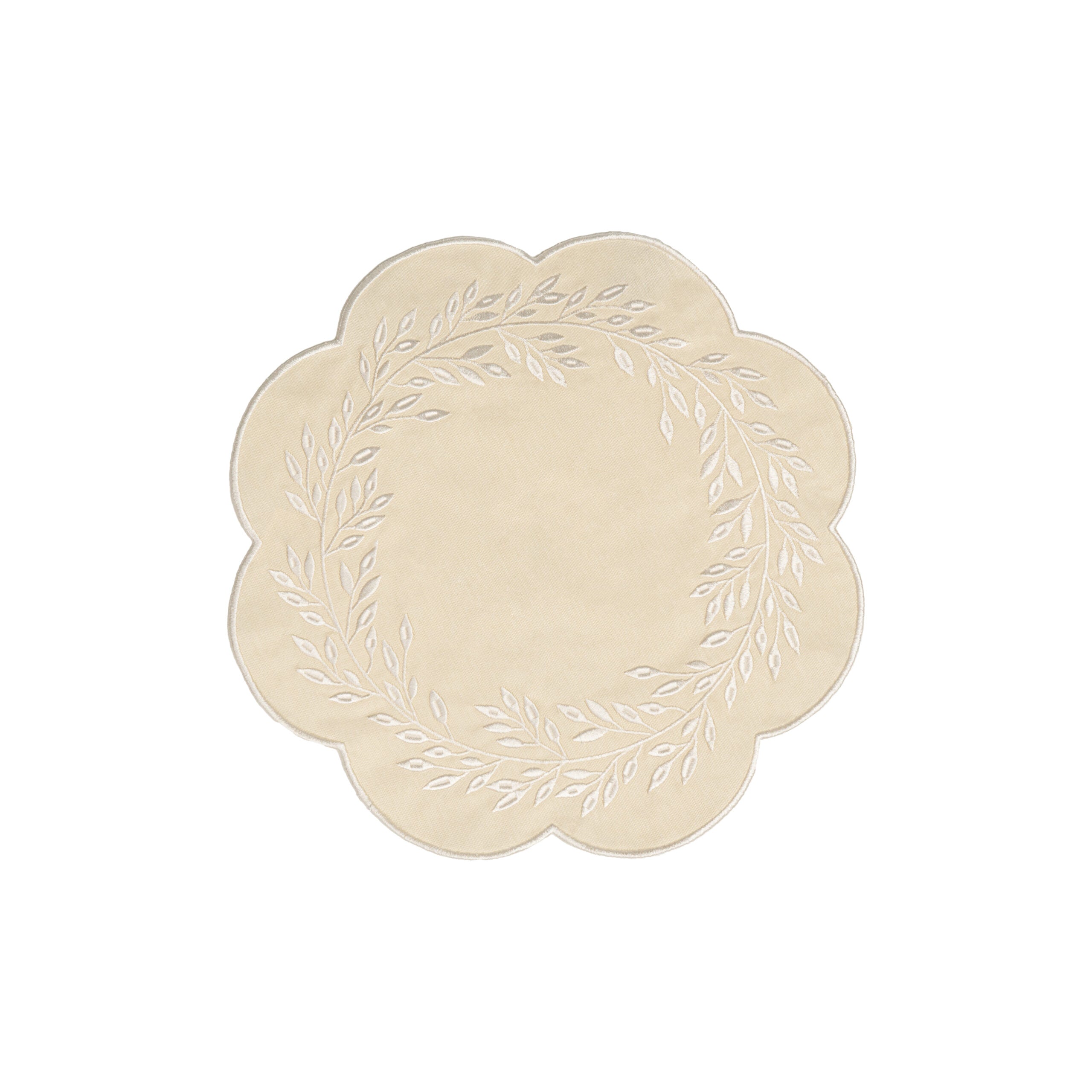 Artemis Flora Round Placemat - Light Brown
