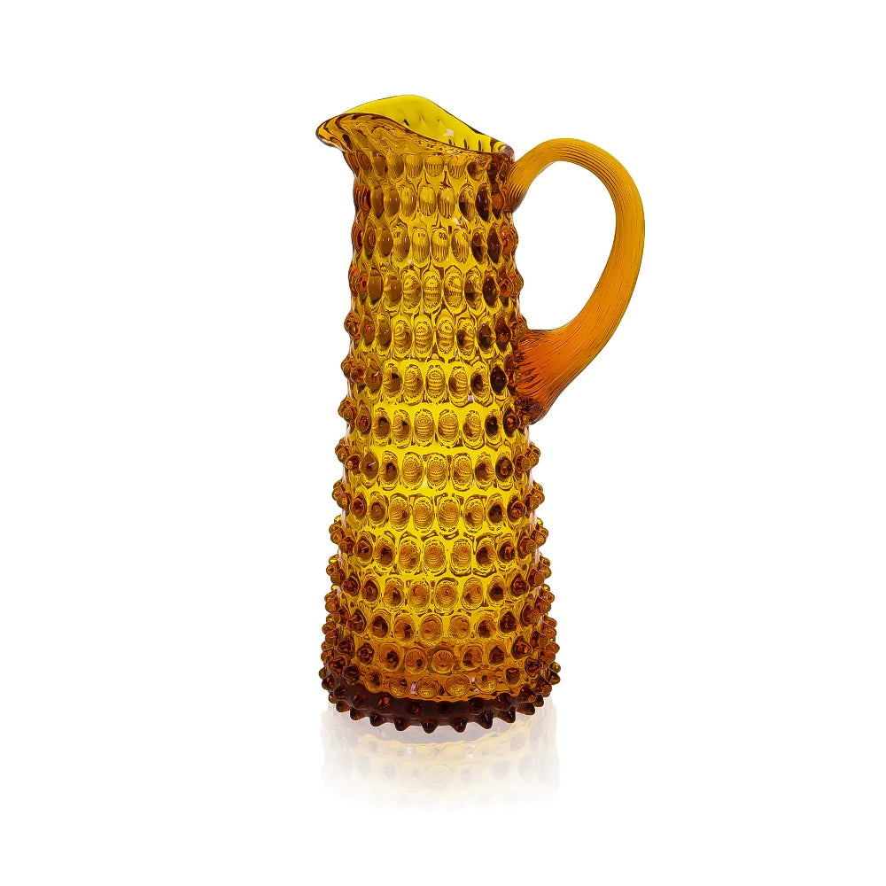 HOBNAIL JUG TALL 1000ML (AMBER)