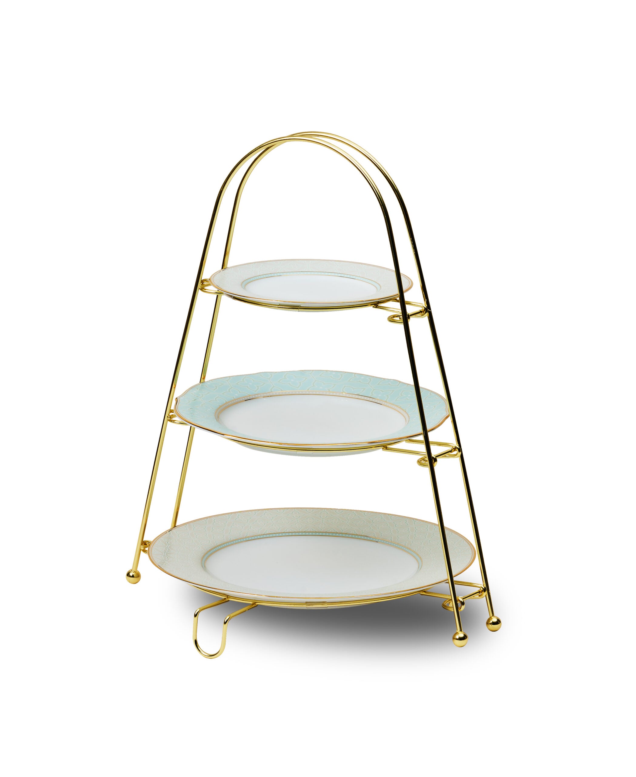 Noritake 4Pcs Hi Tea Set With Cake Stand-Mayfair Mint