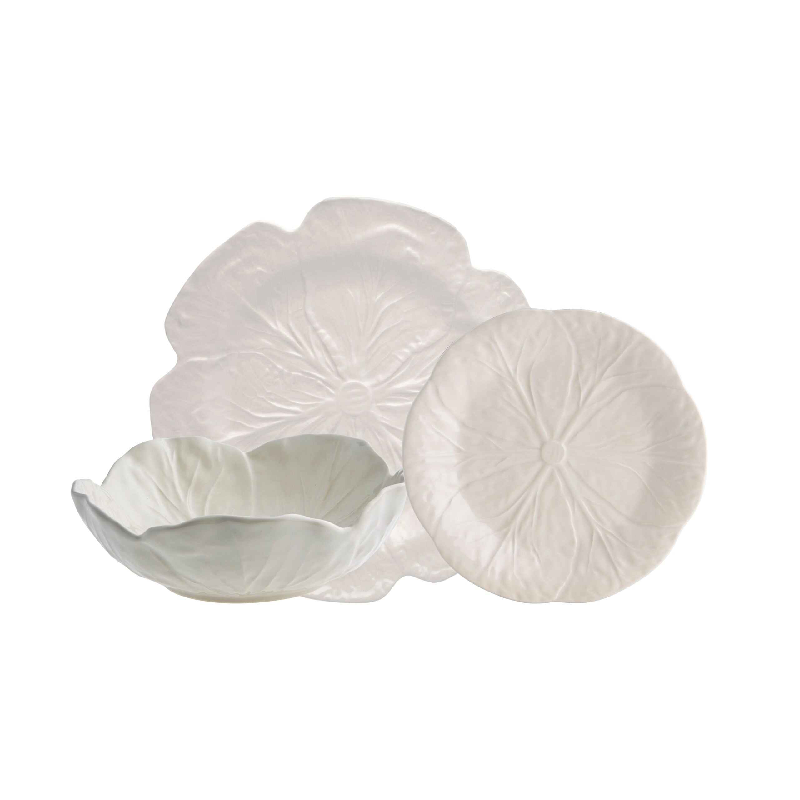 [GWP] Bordallo Pinheiro 12Pcs Dinner Set - Cabbage Beige