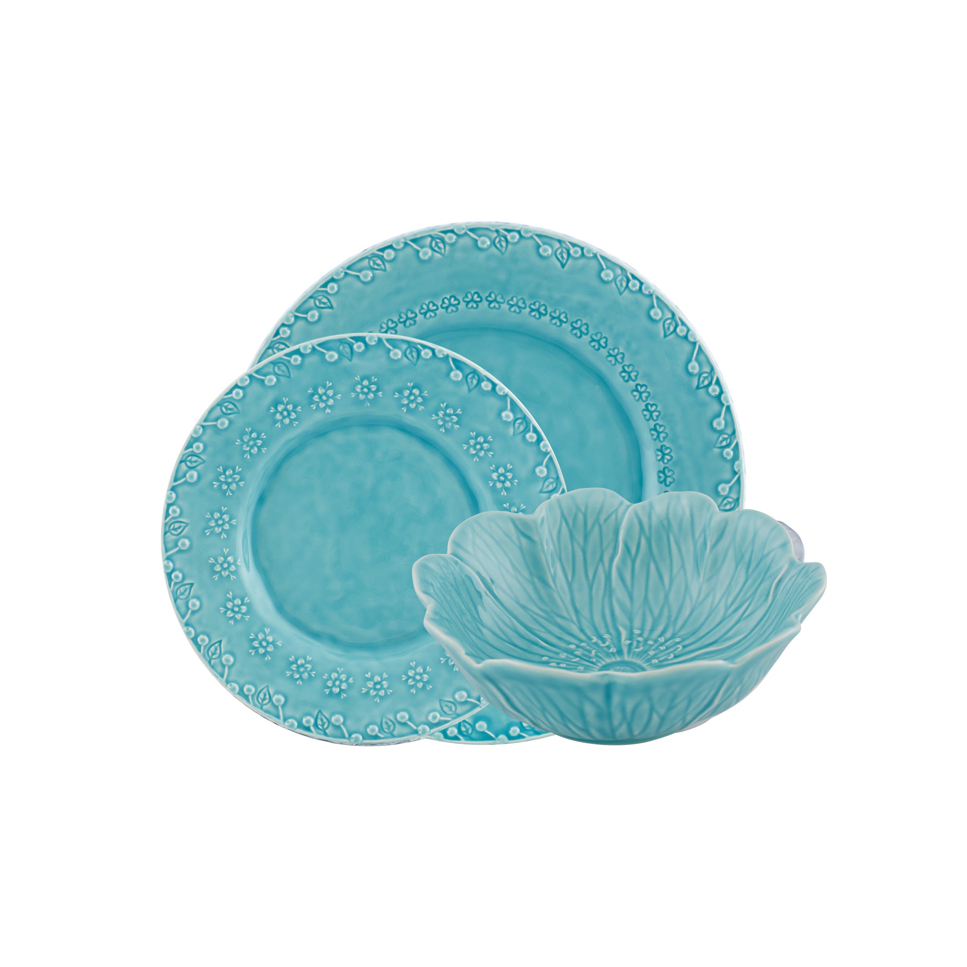 [GWP] Bordallo Pinheiro 12Pcs Dinner Set – Flora Azul