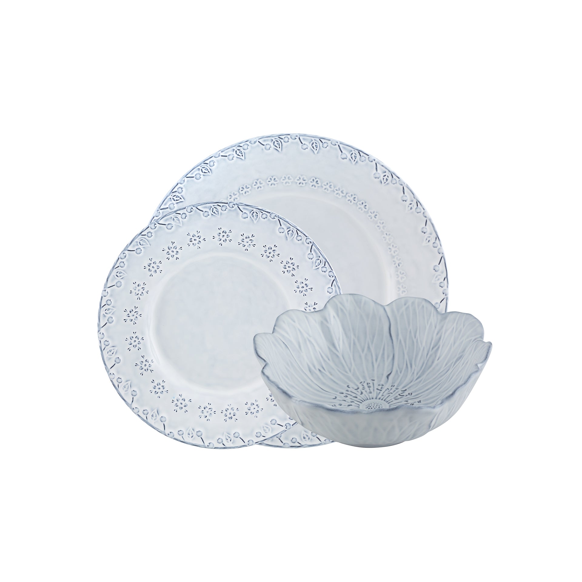 [GWP] Bordallo Pinheiro 12Pcs Dinner Set – Flora White